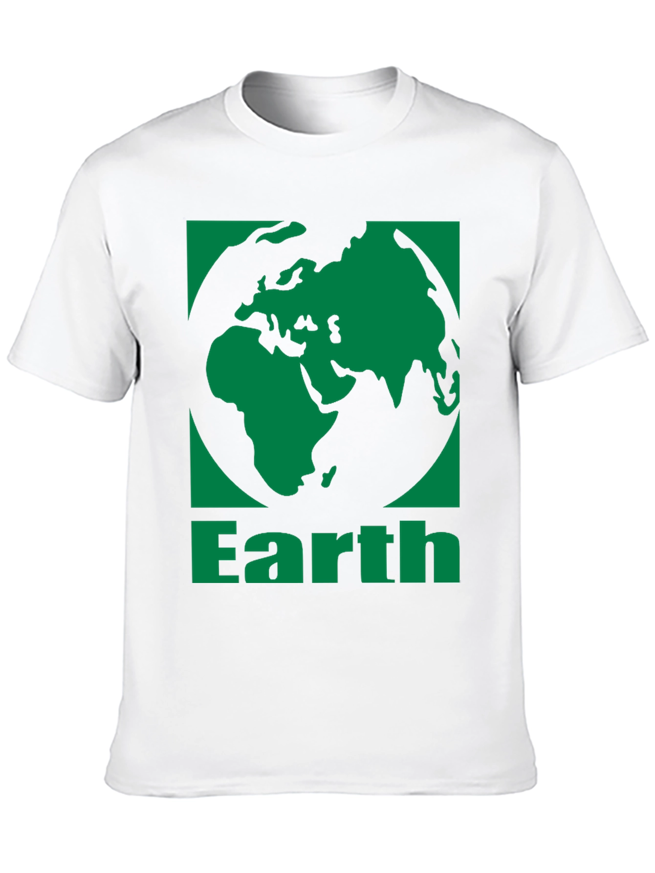 Earth Graphic Tee - Black Cotton Blend T-Shirt