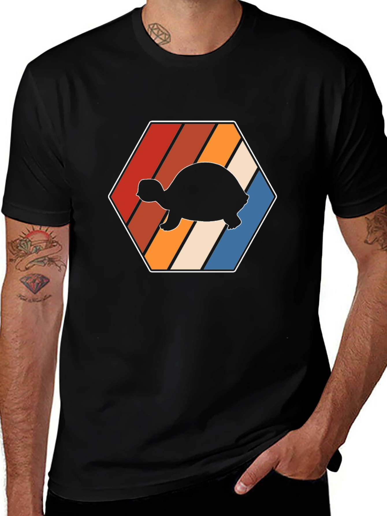 Retro Turtle Hexagon T-Shirt