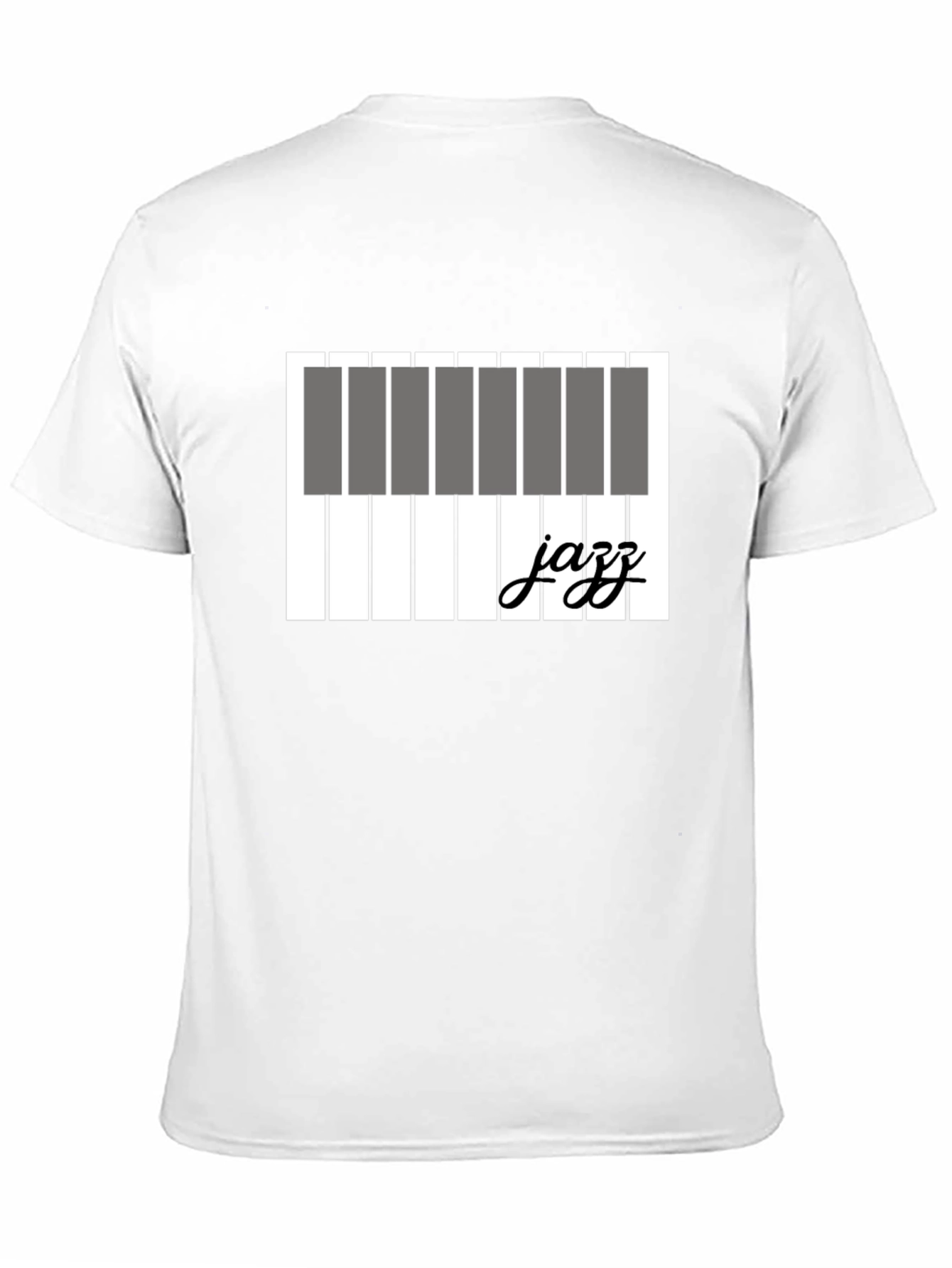 Jazz Piano Keys Graphic T-Shirt - Black