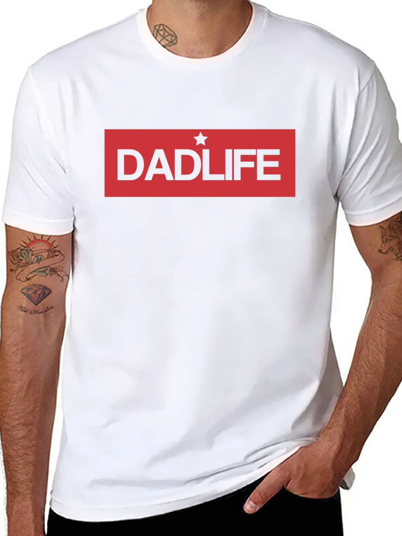 Dad Life Graphic Tee - Black Casual Comfort