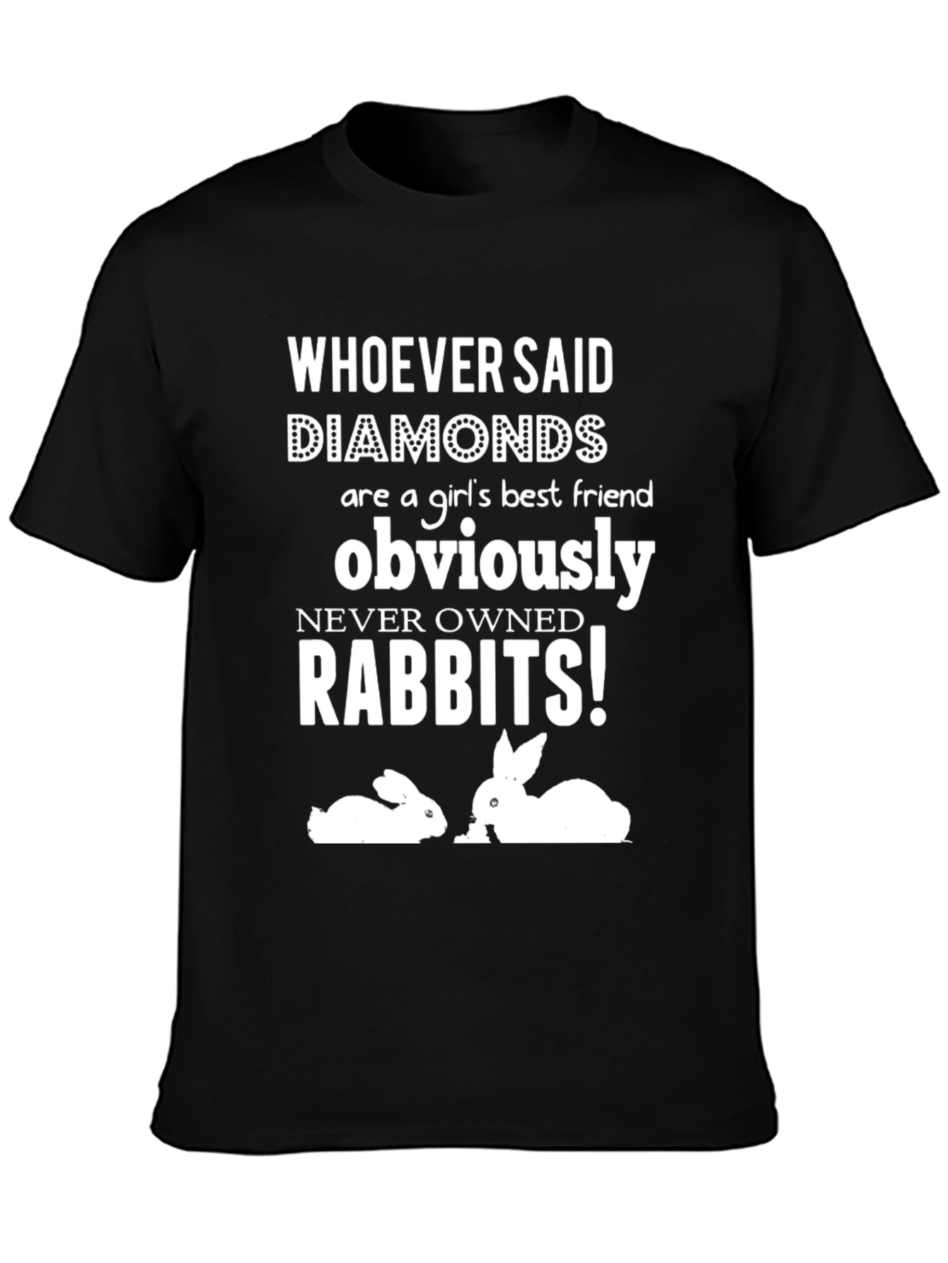 Diamonds vs Rabbits Graphic T-Shirt