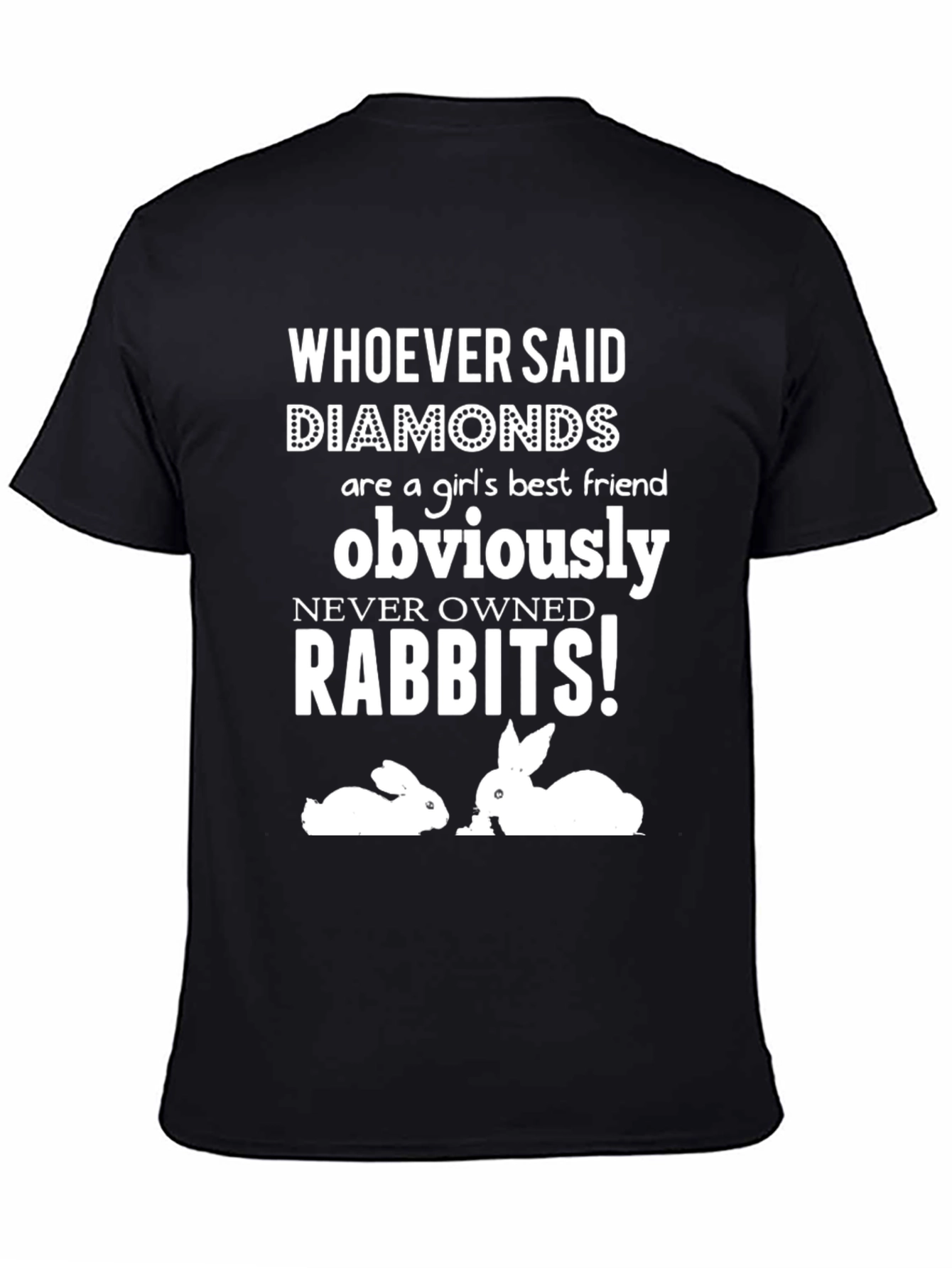 Diamonds vs Rabbits Graphic T-Shirt