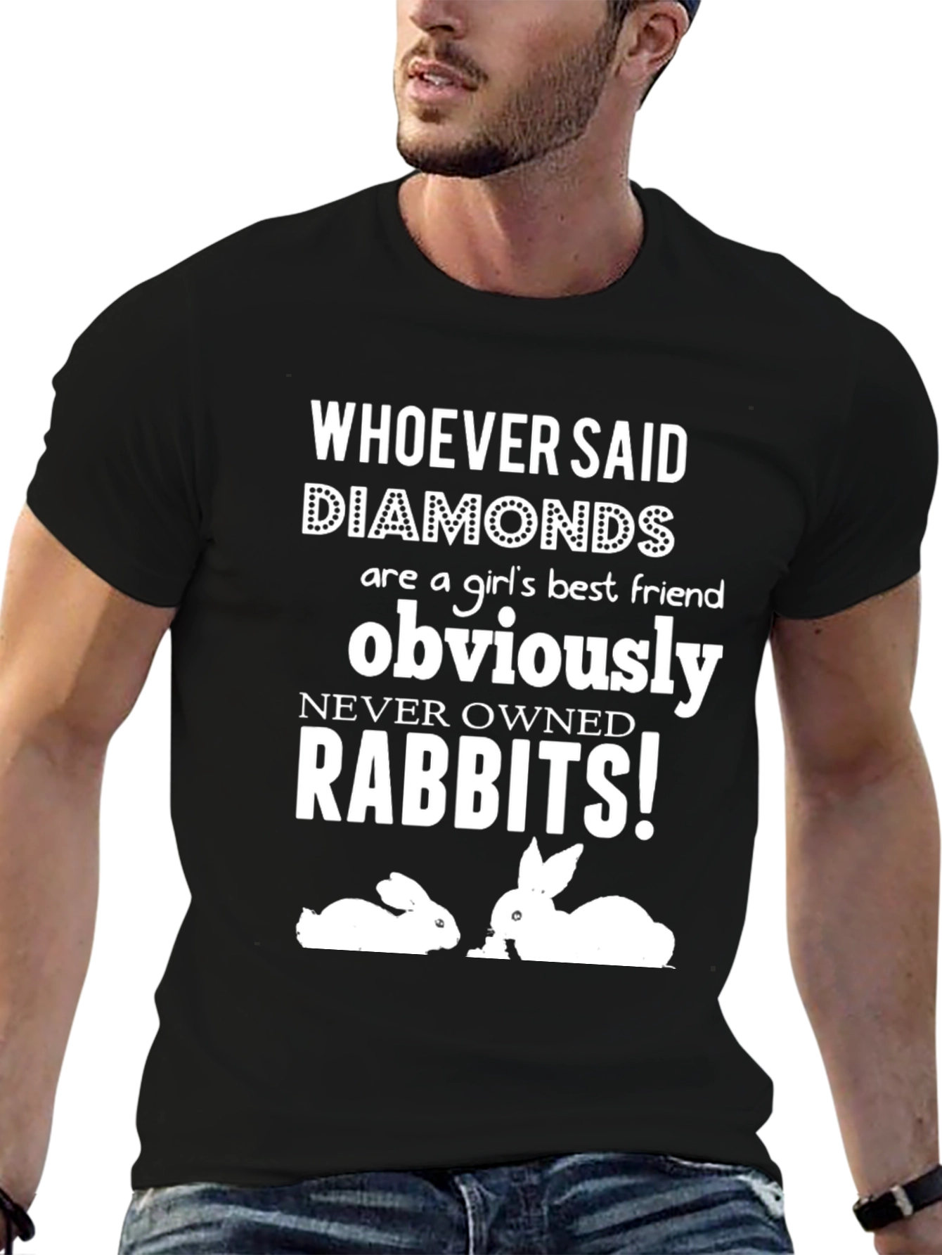 Diamonds vs Rabbits Graphic T-Shirt
