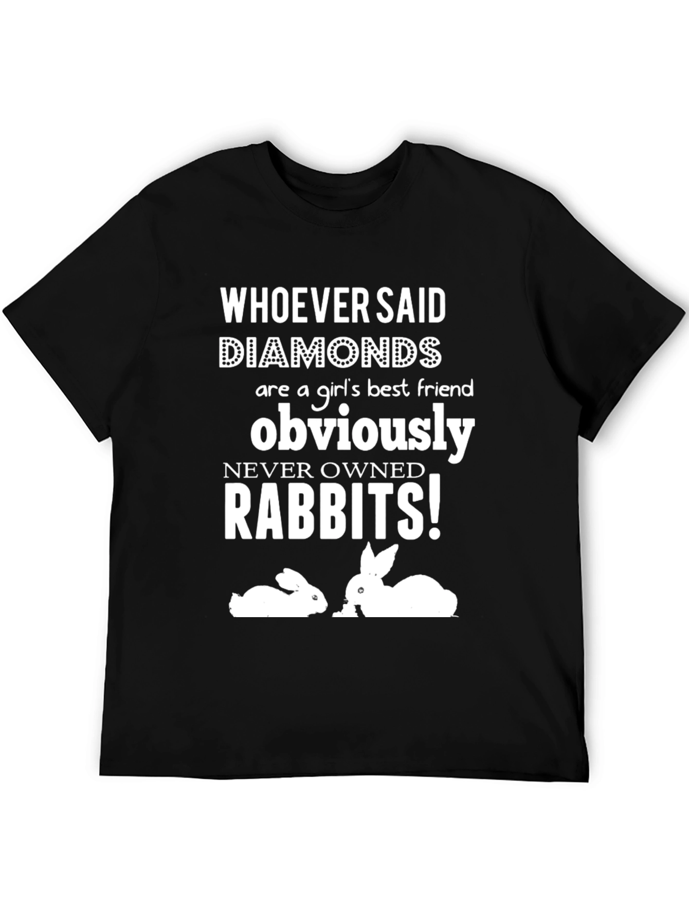 Diamonds vs Rabbits Graphic T-Shirt
