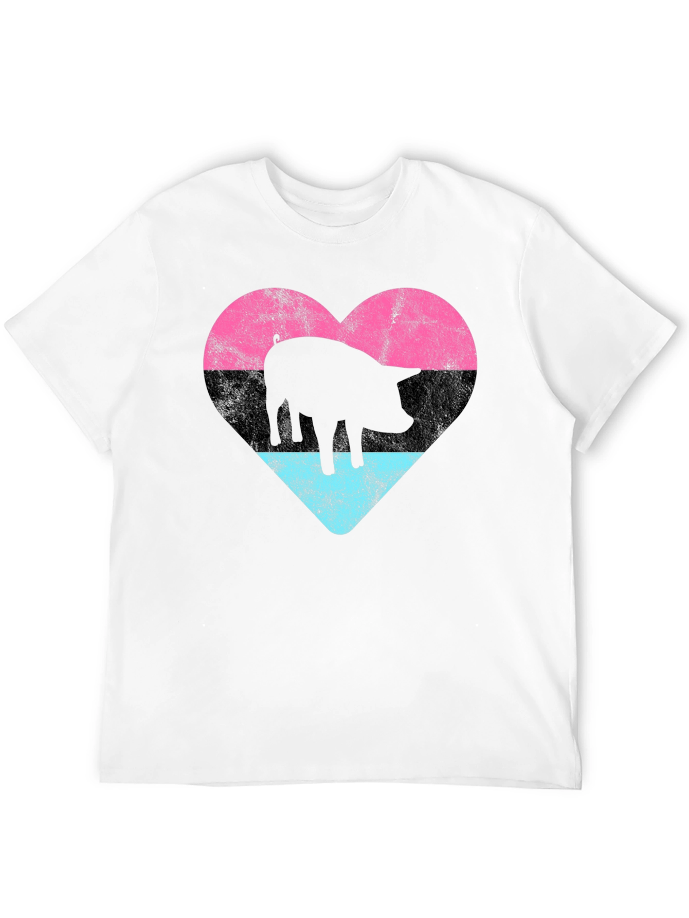 Pig Heart Graphic Tee - Unique Design Soft Cotton