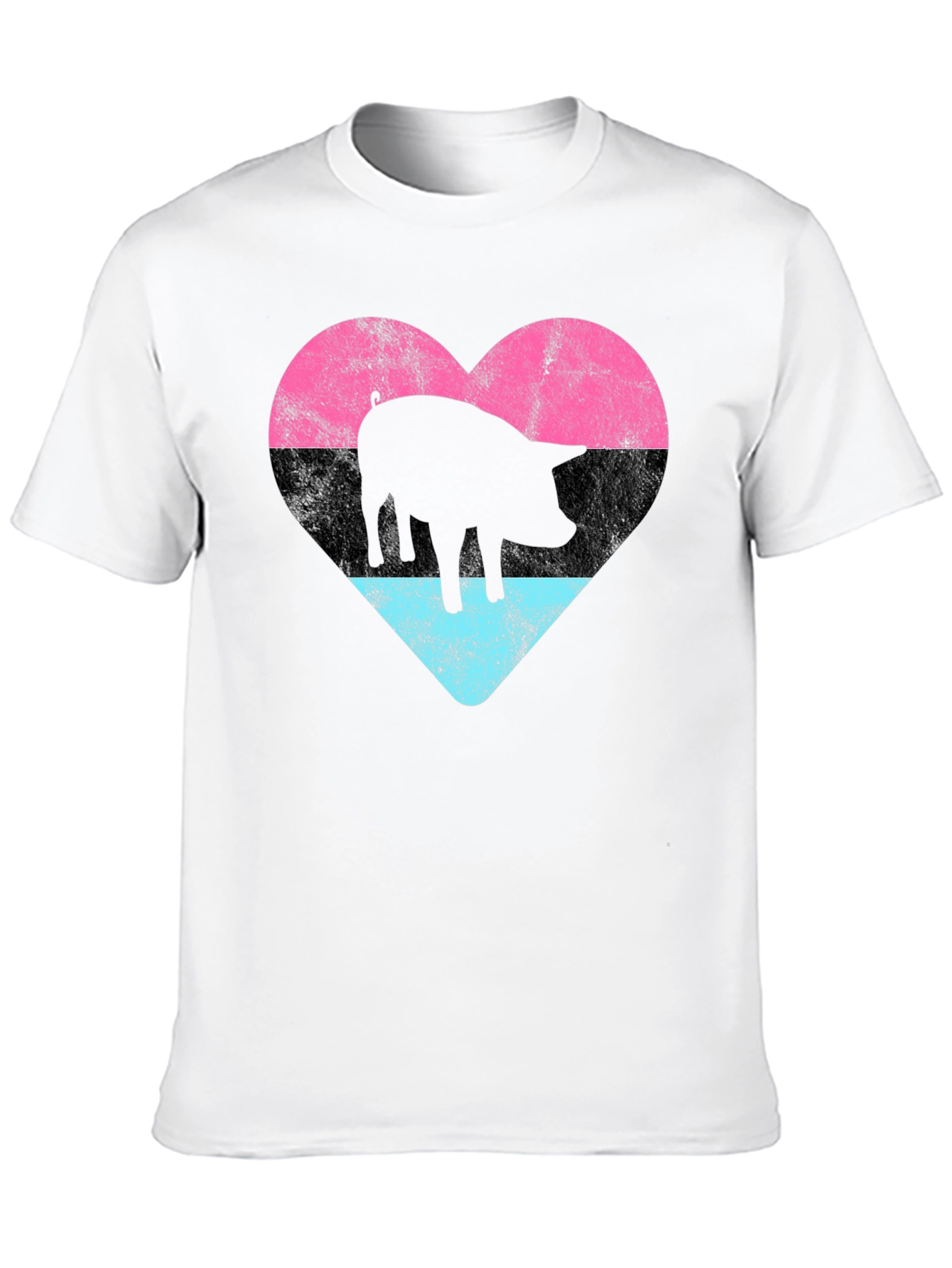 Pig Heart Graphic Tee - Unique Design Soft Cotton