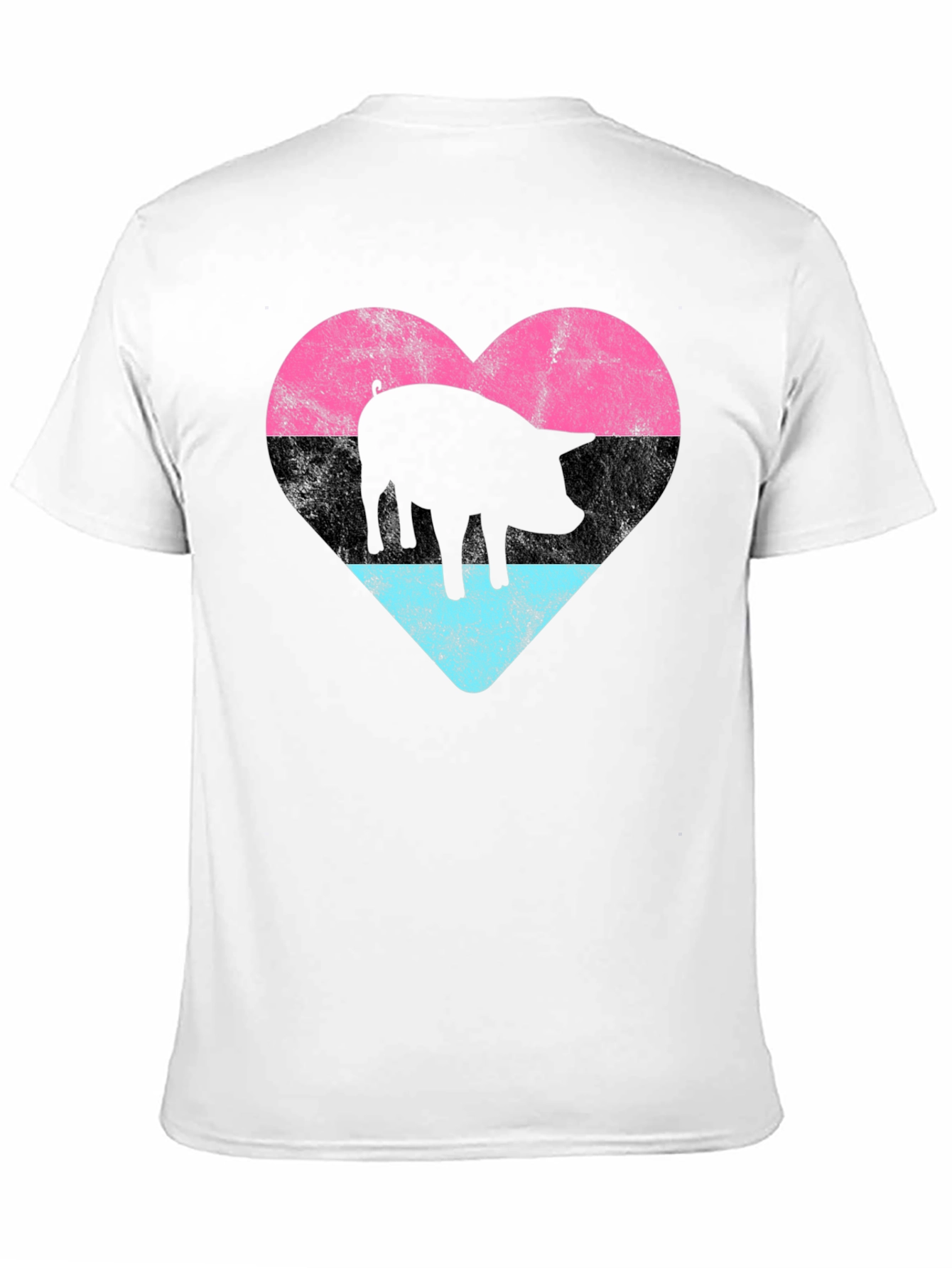 Pig Heart Graphic Tee - Unique Design Soft Cotton