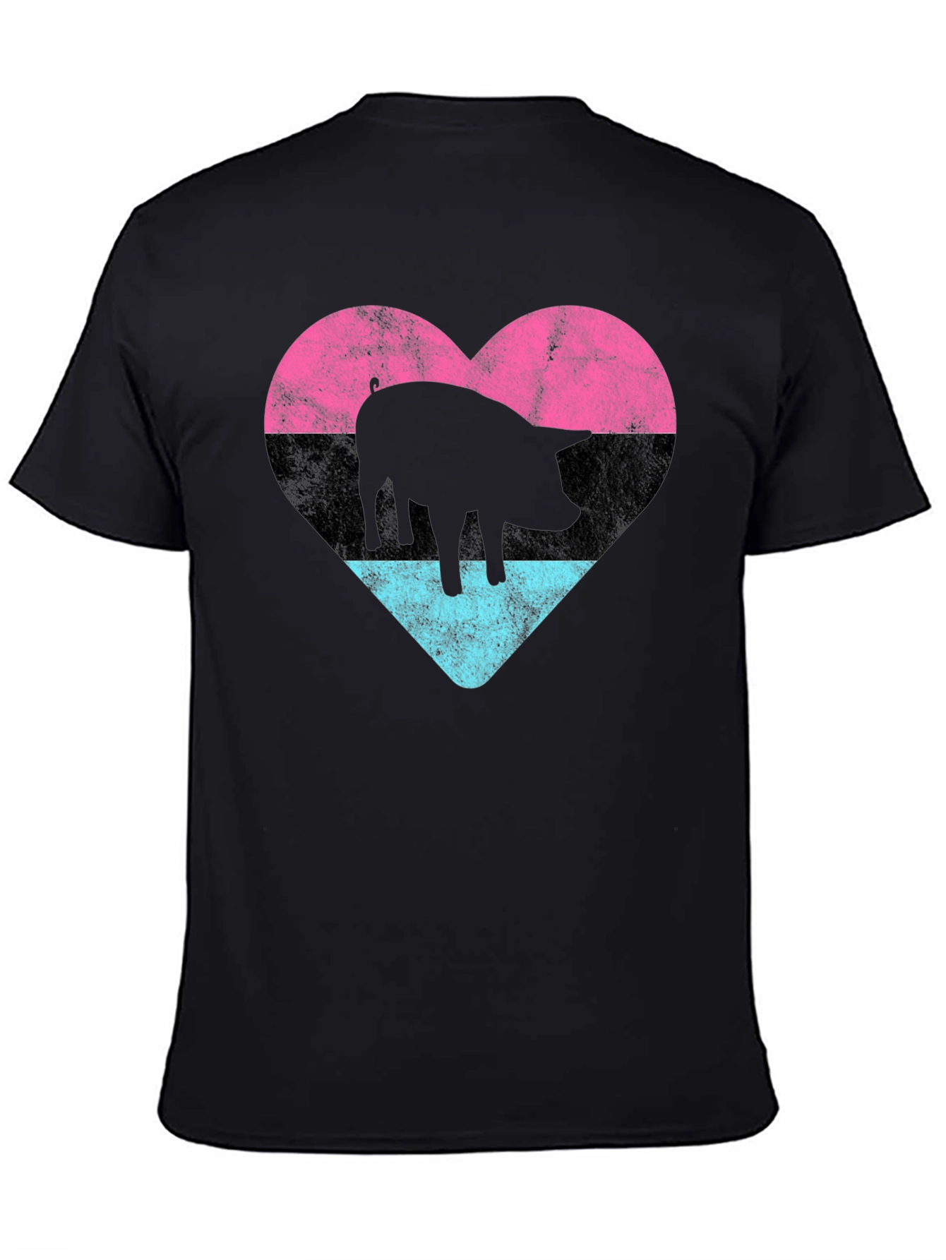 Pig Heart Graphic Tee - Unique Design Soft Cotton