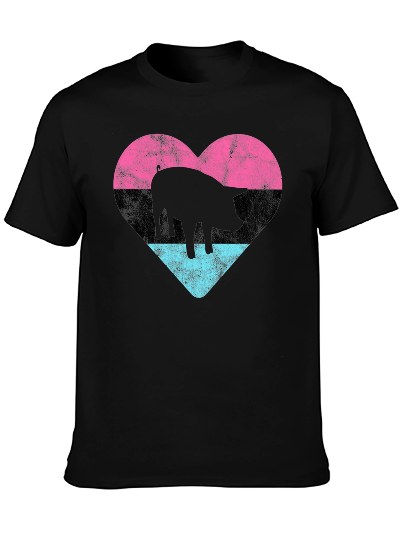 Pig Heart Graphic Tee - Unique Design Soft Cotton
