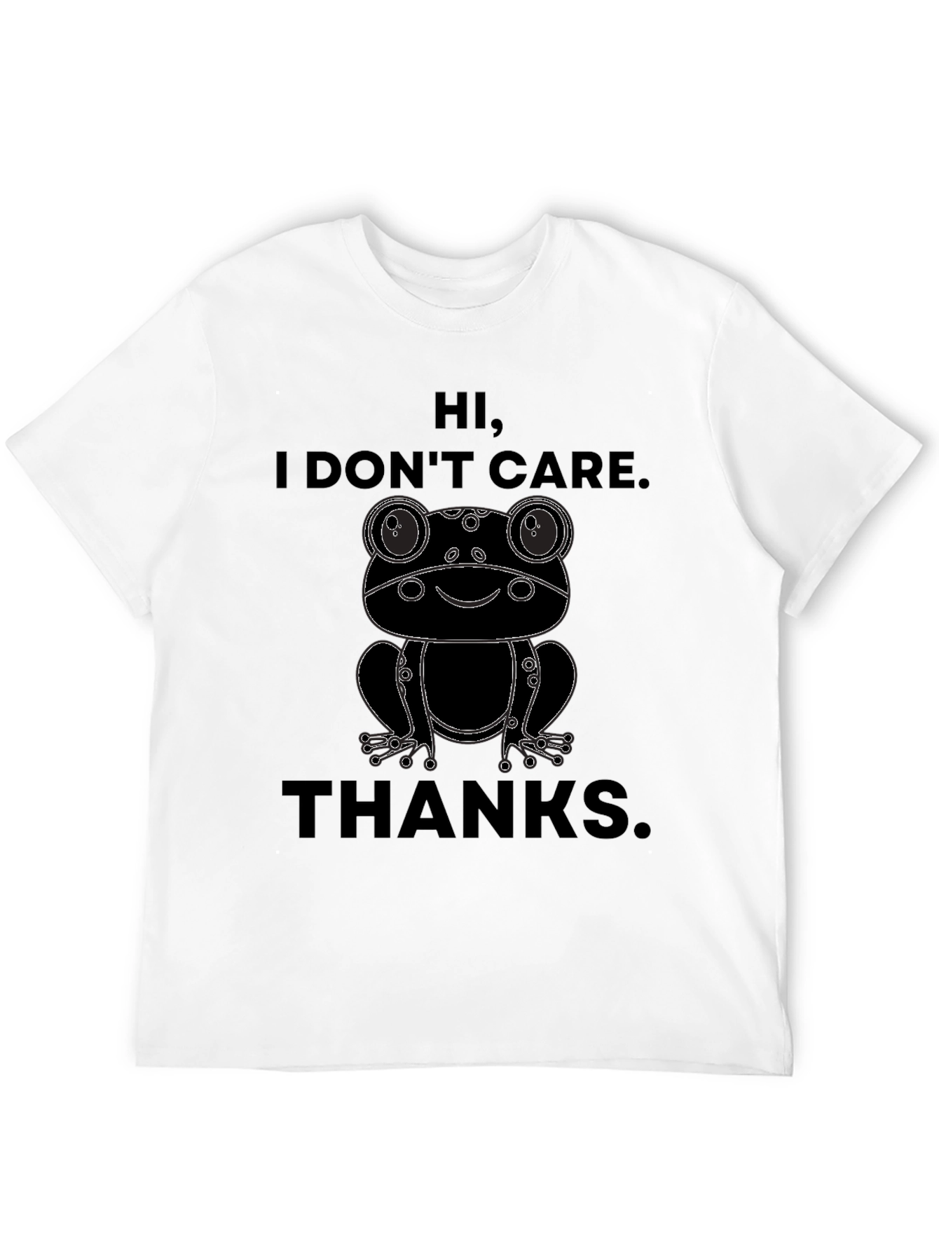 Hi I Dont Care Frog Graphic T-Shirt