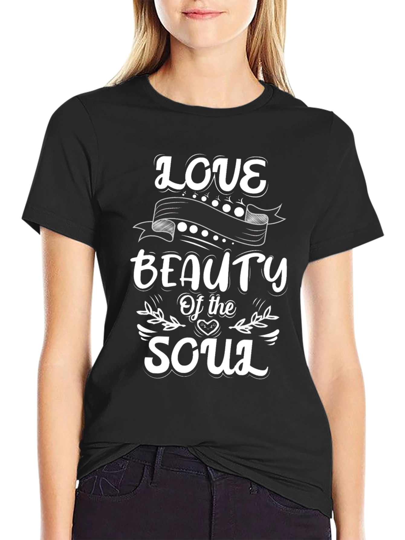 Love Beauty Soul T-Shirt - Stylish Black Tee