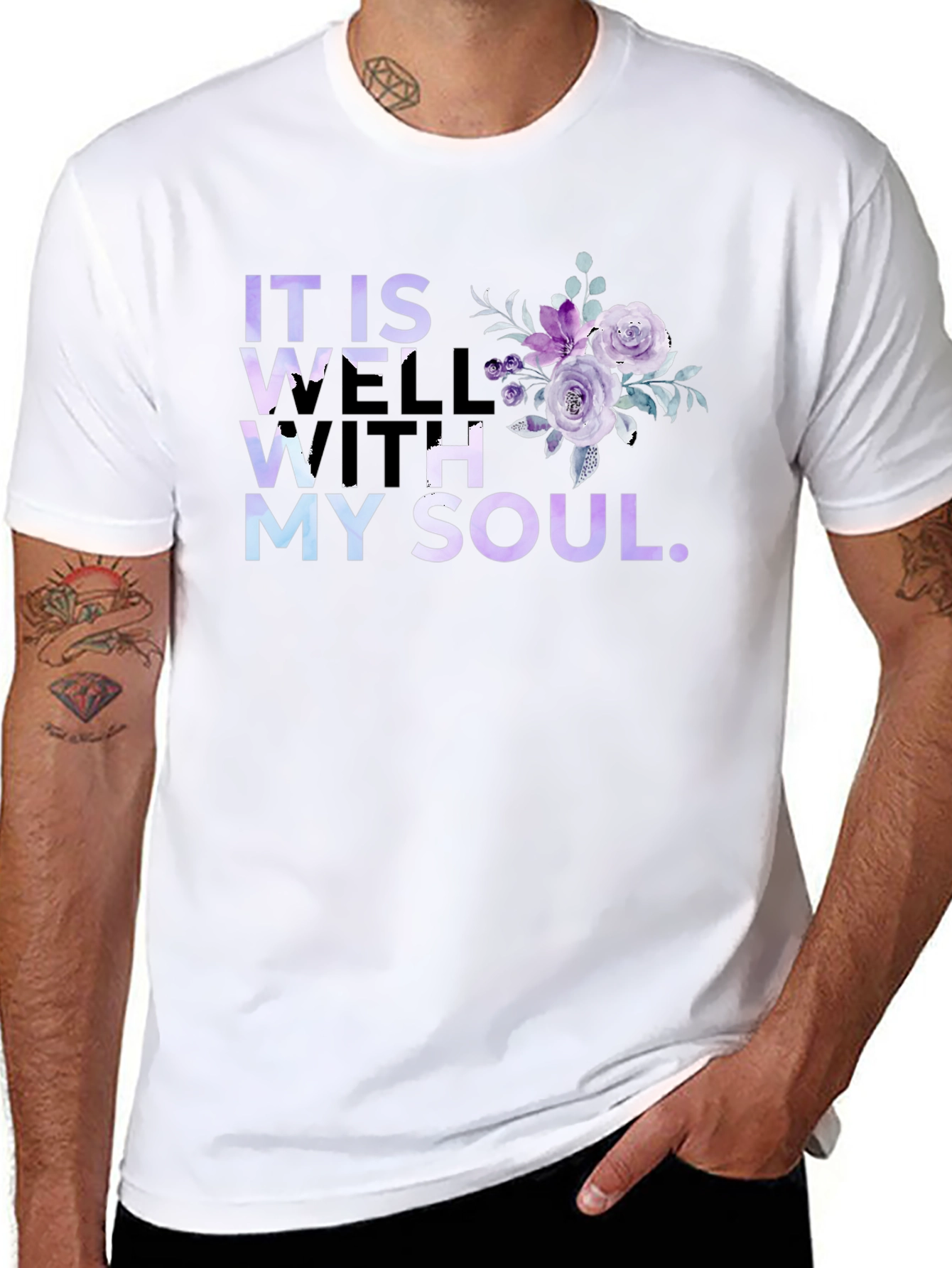 It Is Well With My Soul Floral T-Shirt