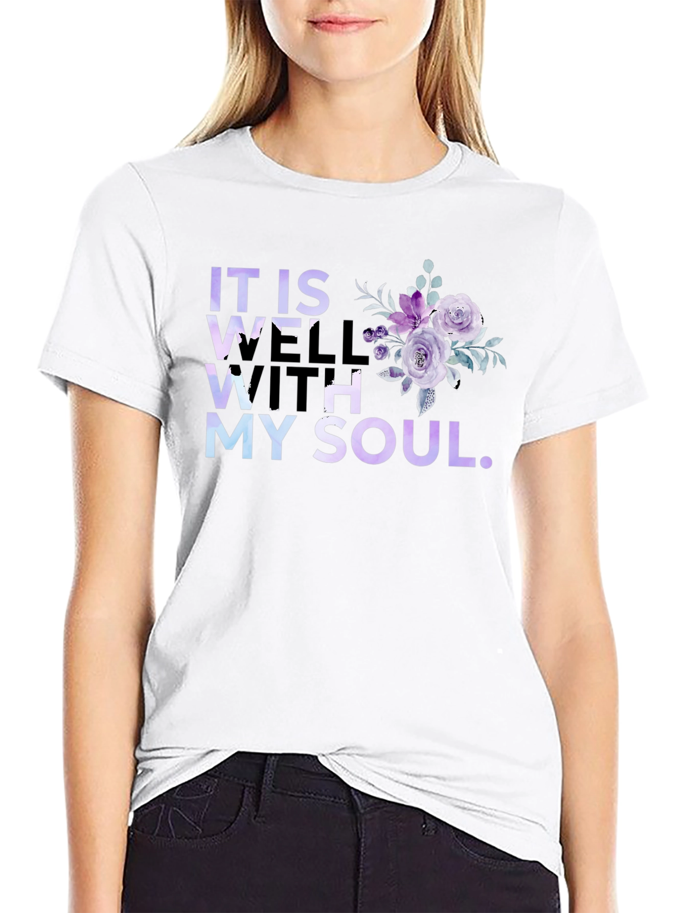It Is Well With My Soul Floral T-Shirt