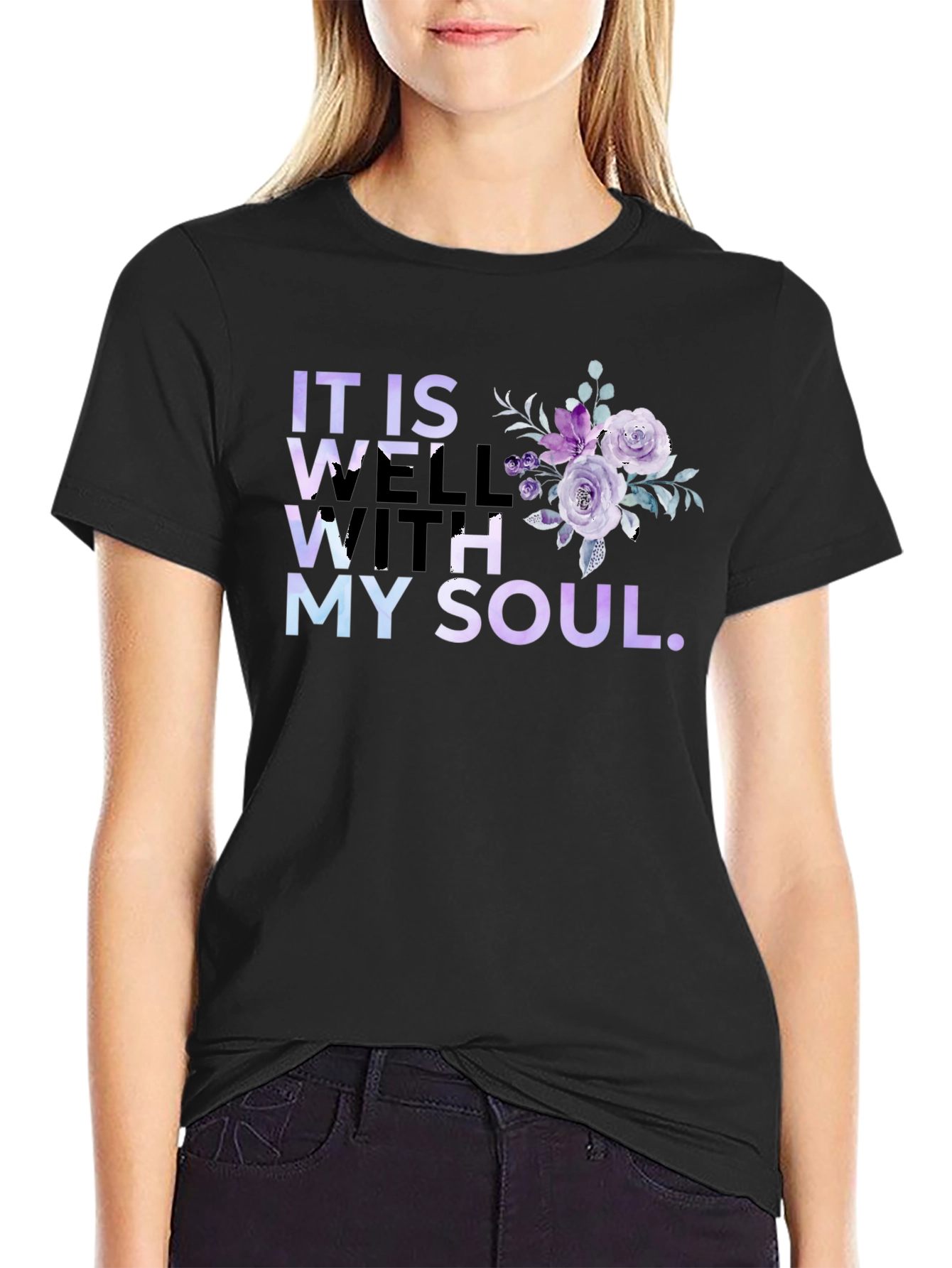 It Is Well With My Soul Floral T-Shirt