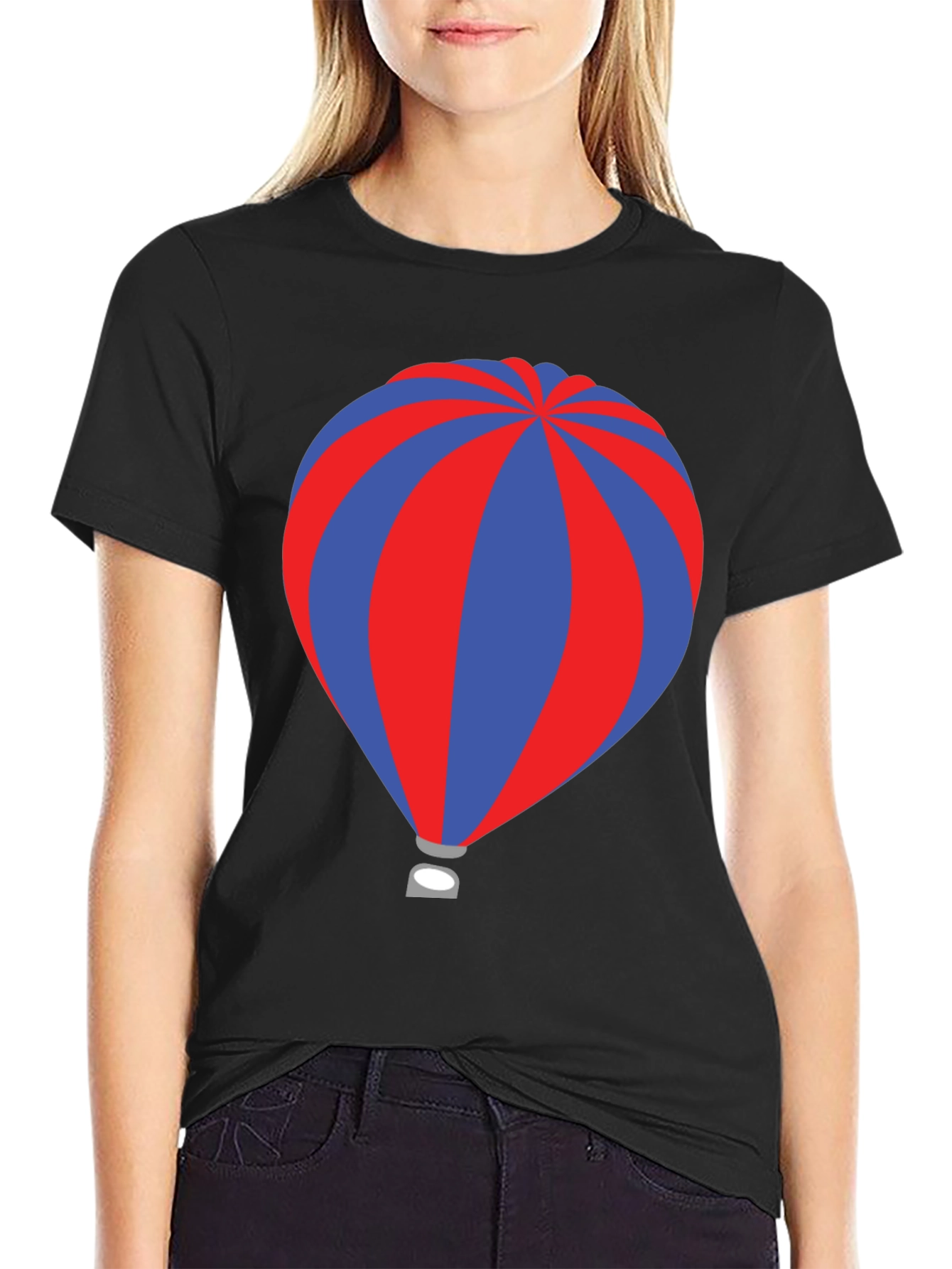 Striped Hot Air Balloon Graphic Tee
