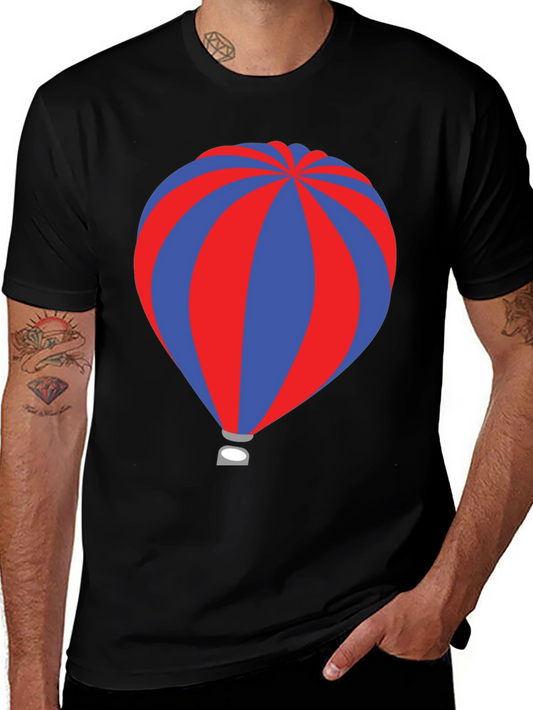 Striped Hot Air Balloon Graphic Tee
