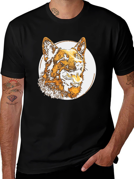 Dog Graphic Tee - Mens Black T-Shirt