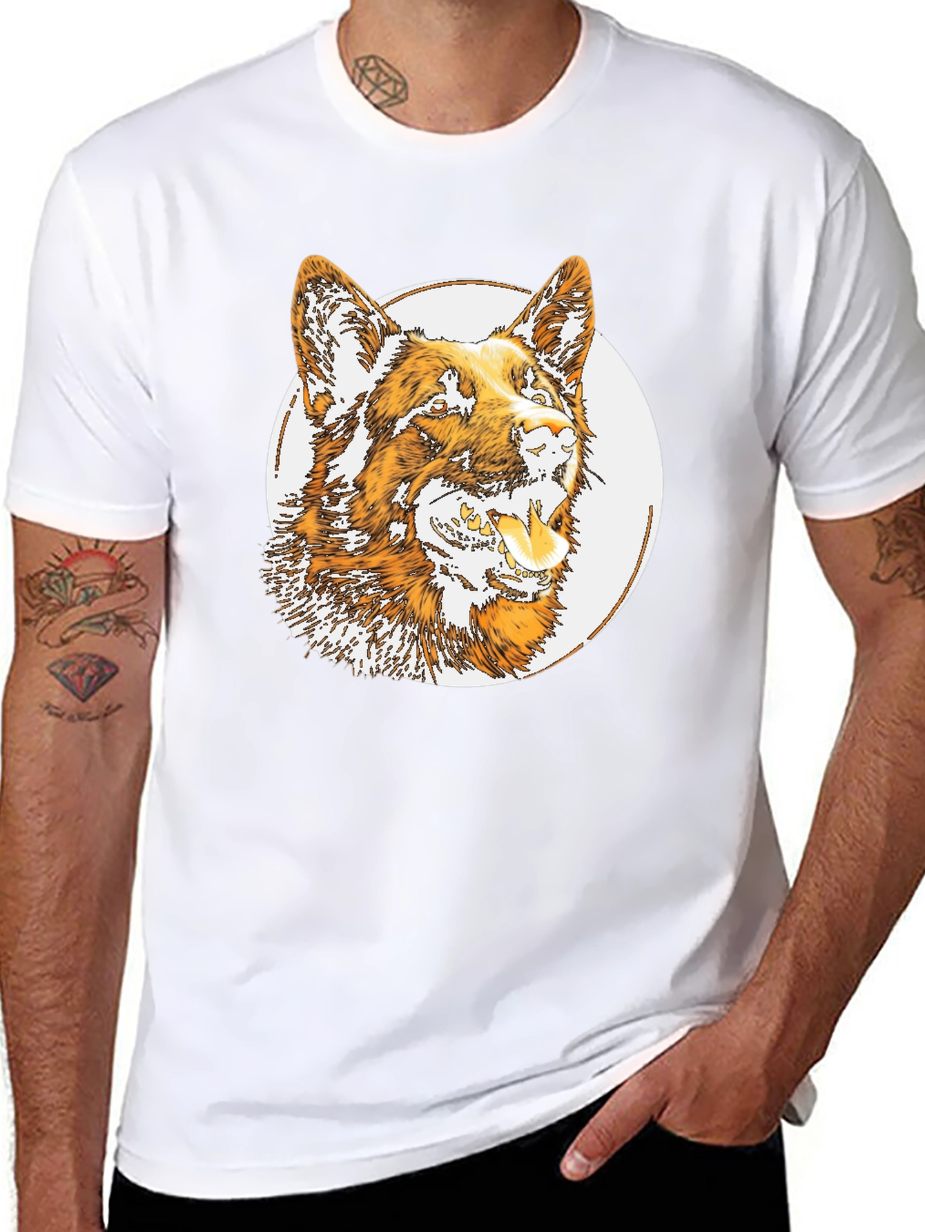 Dog Graphic Tee - Mens Black T-Shirt