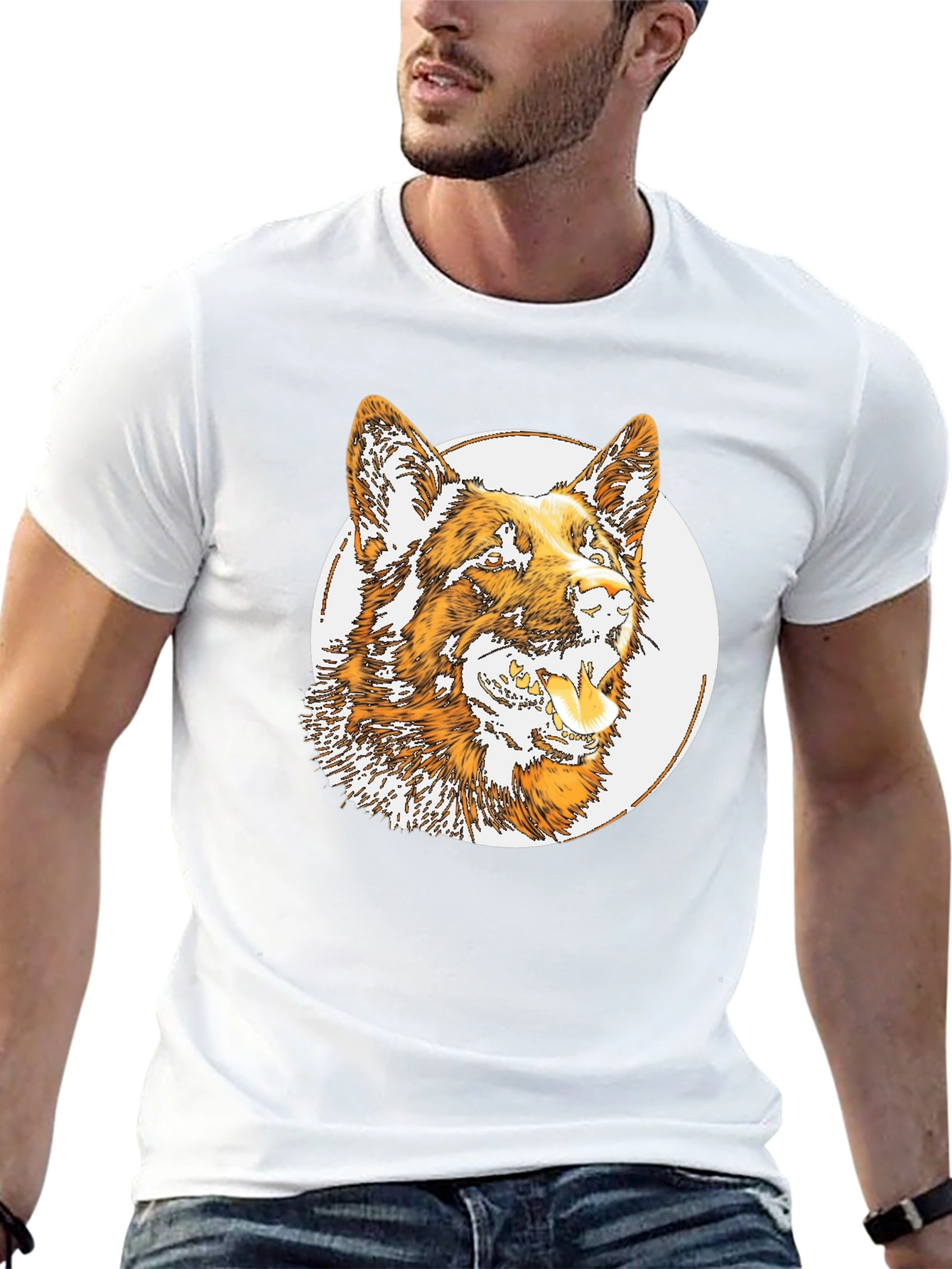 Dog Graphic Tee - Mens Black T-Shirt