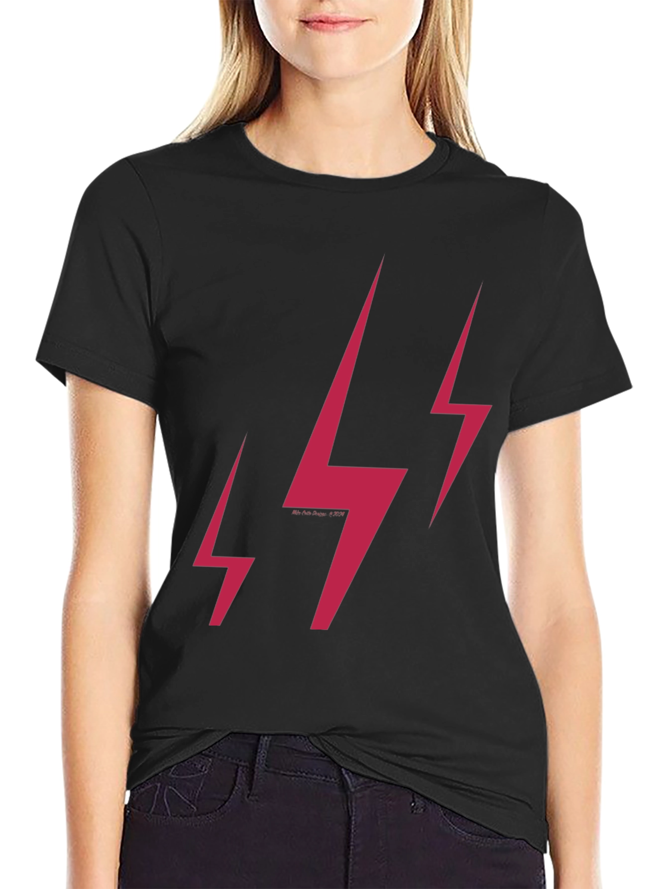 Lightning Bolt Graphic Print T-Shirt