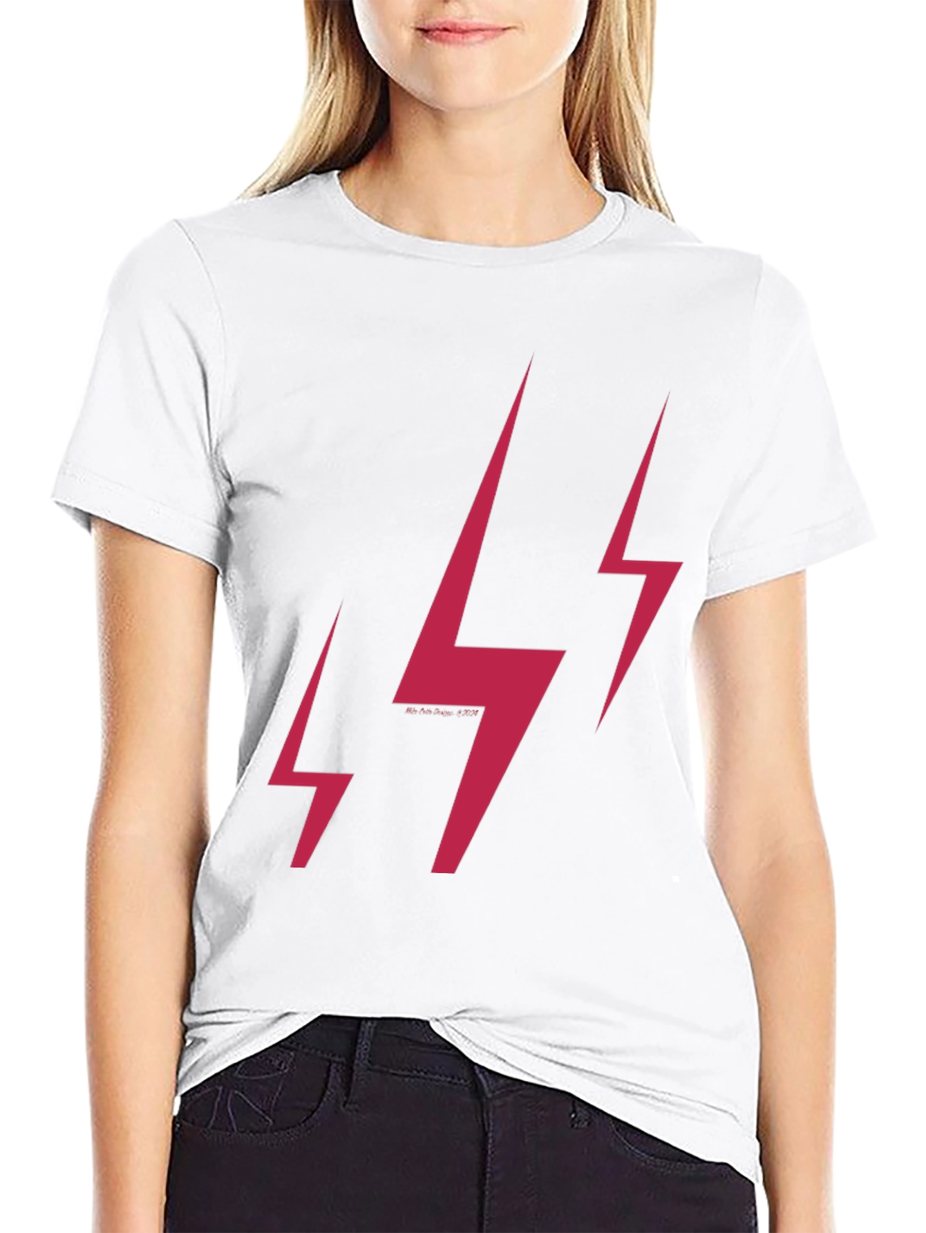 Lightning Bolt Graphic Print T-Shirt