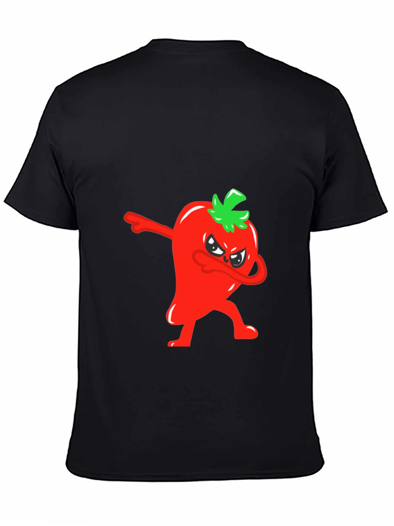 Dabbing Red Pepper Graphic Tee - Mens Black T-Shirt