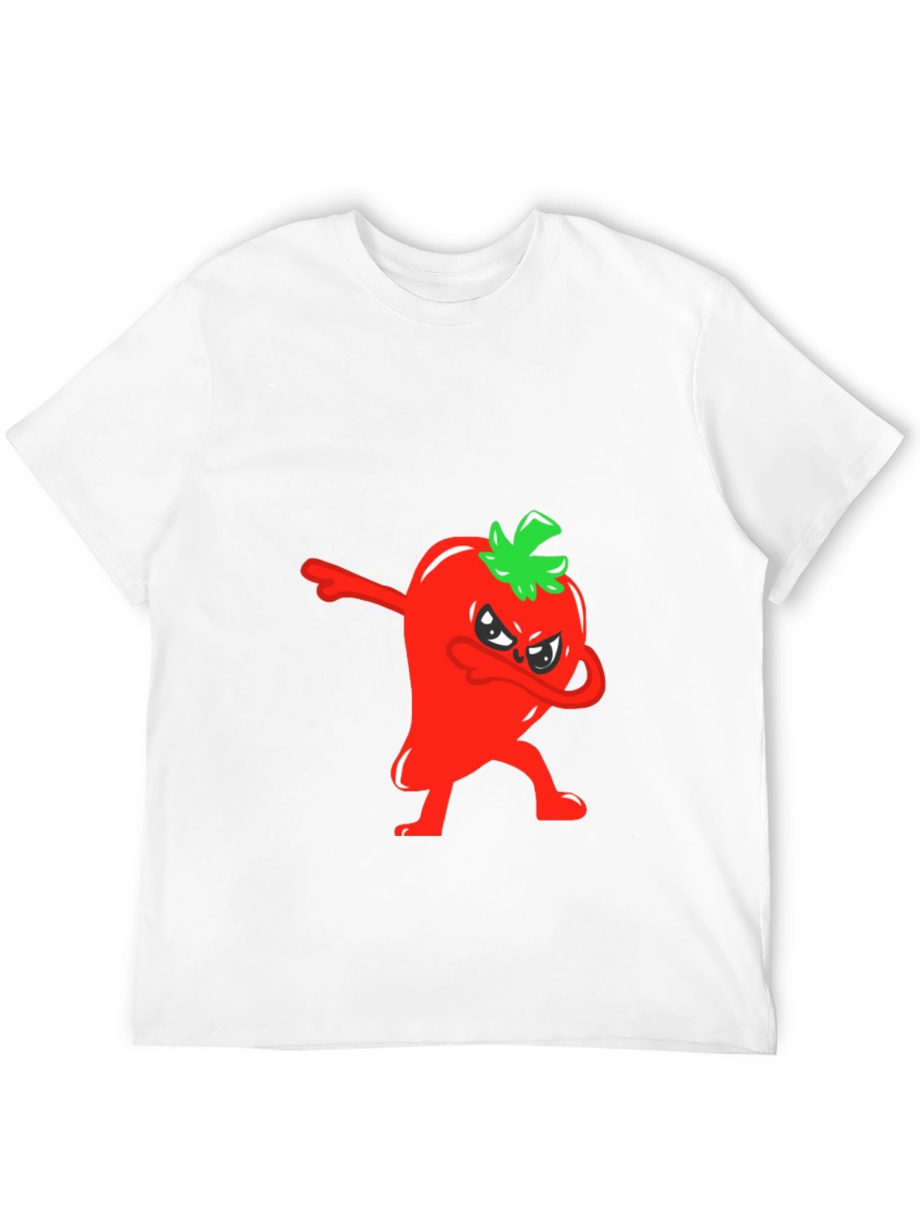 Dabbing Red Pepper Graphic Tee - Mens Black T-Shirt