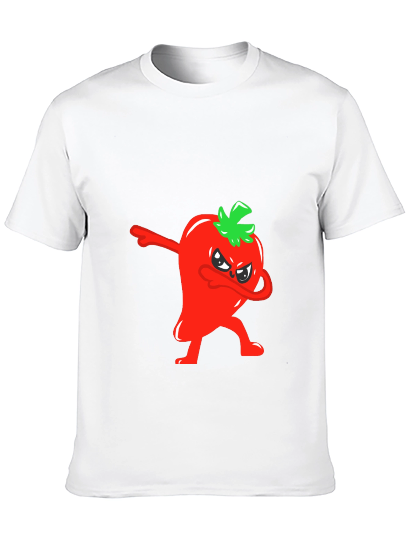 Dabbing Red Pepper Graphic Tee - Mens Black T-Shirt