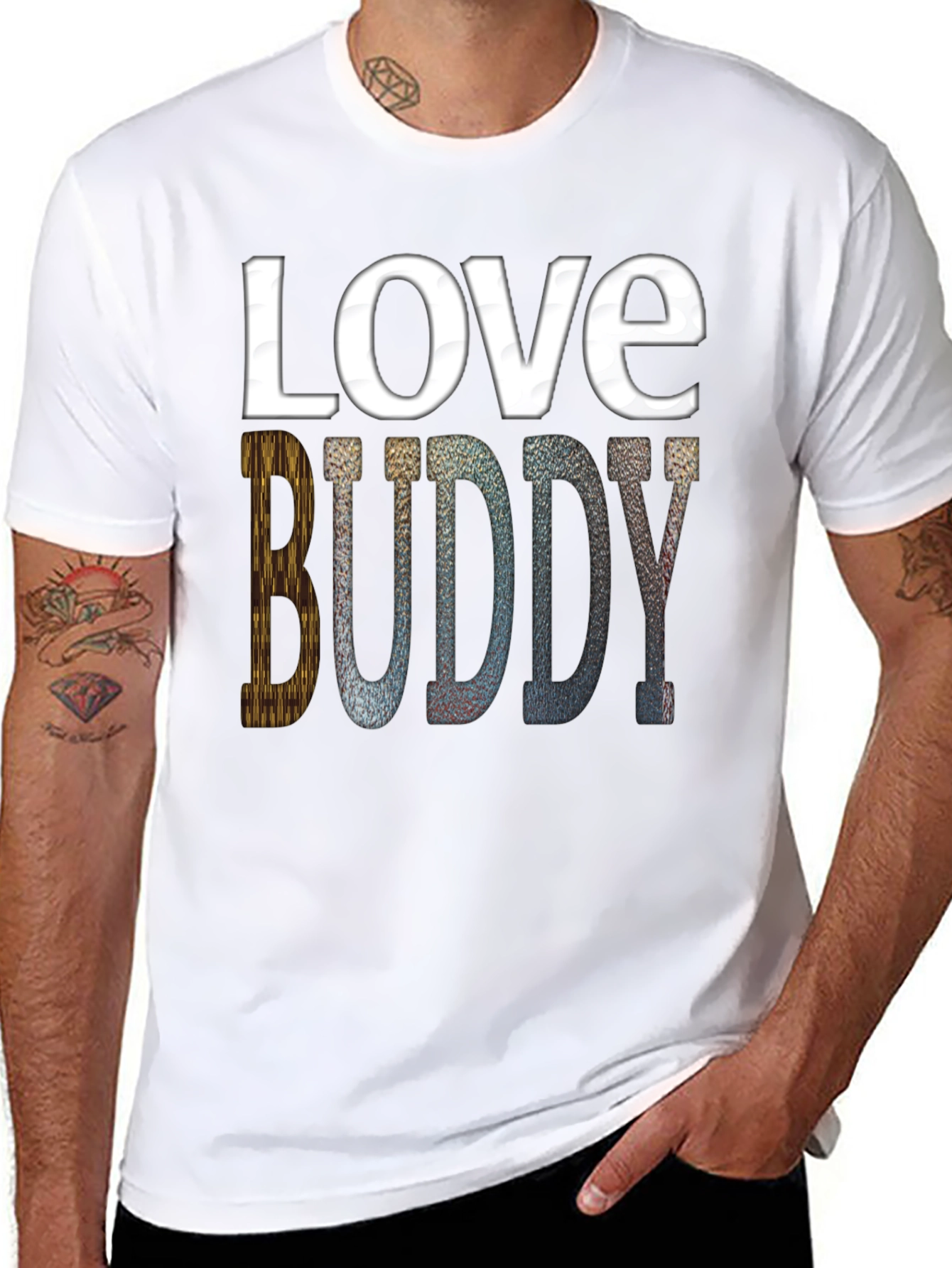 Love Buddy Graphic Print Tee