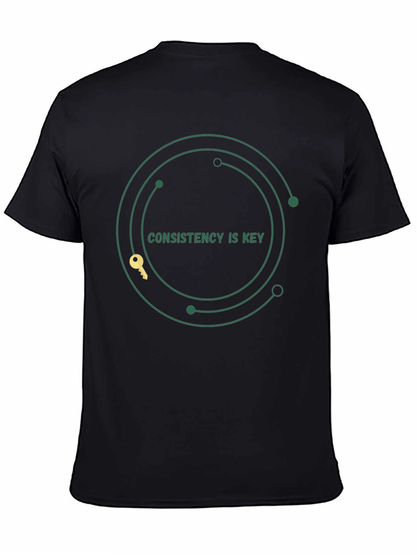 Consistency is Key Graphic Tee - Motivation Black T-Shirt