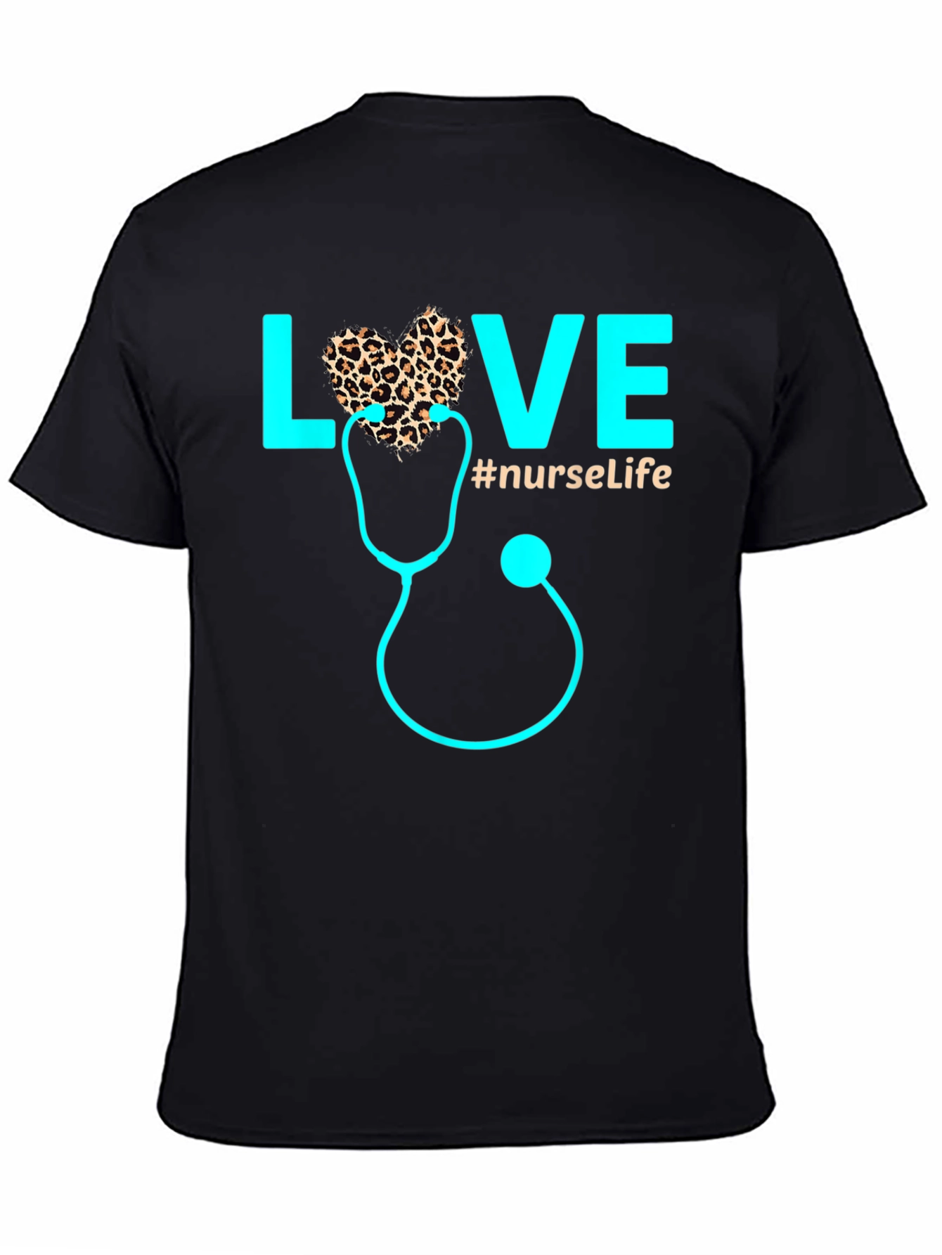 Nurse Life Love Stethoscope Graphic T-Shirt