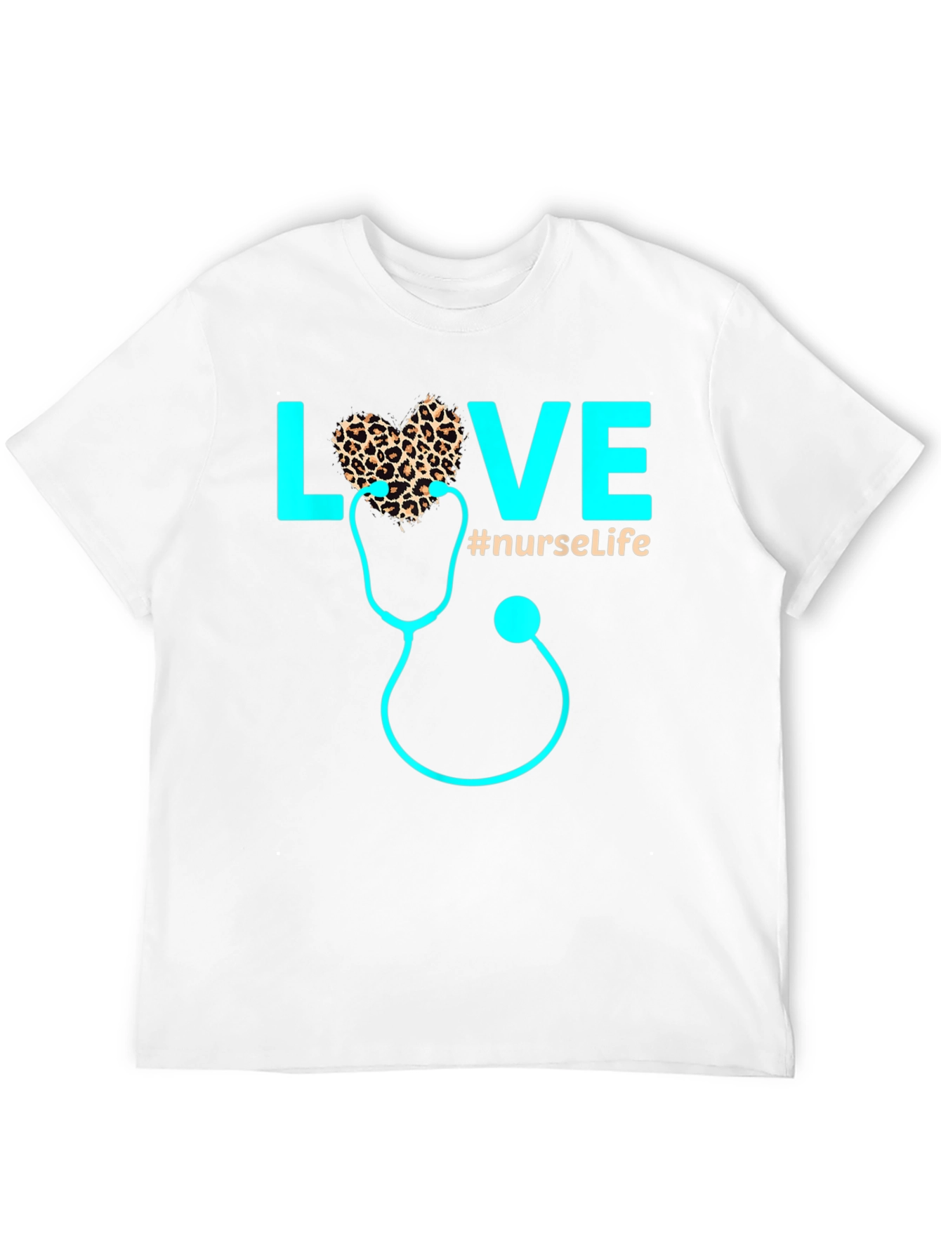 Nurse Life Love Stethoscope Graphic T-Shirt