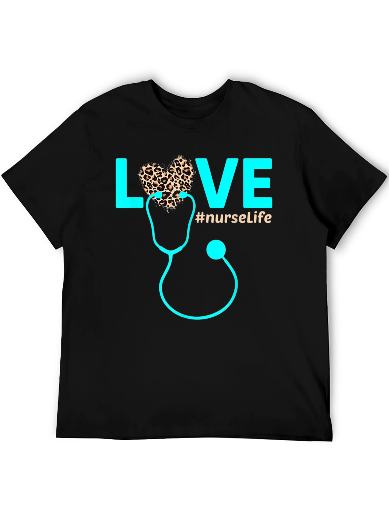 Nurse Life Love Stethoscope Graphic T-Shirt