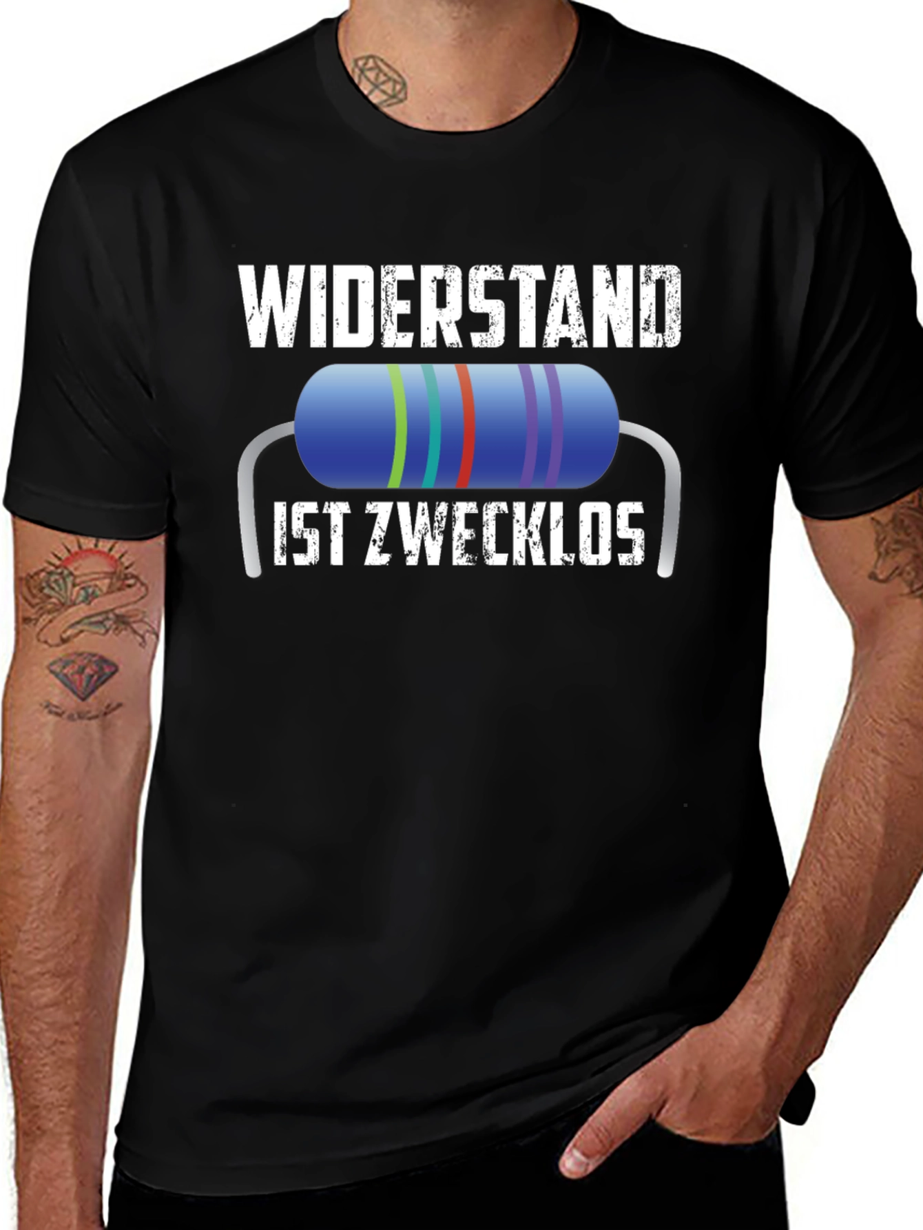 Widerstand Ist Zwecklos T-Shirt - Funny German Resistance Tee