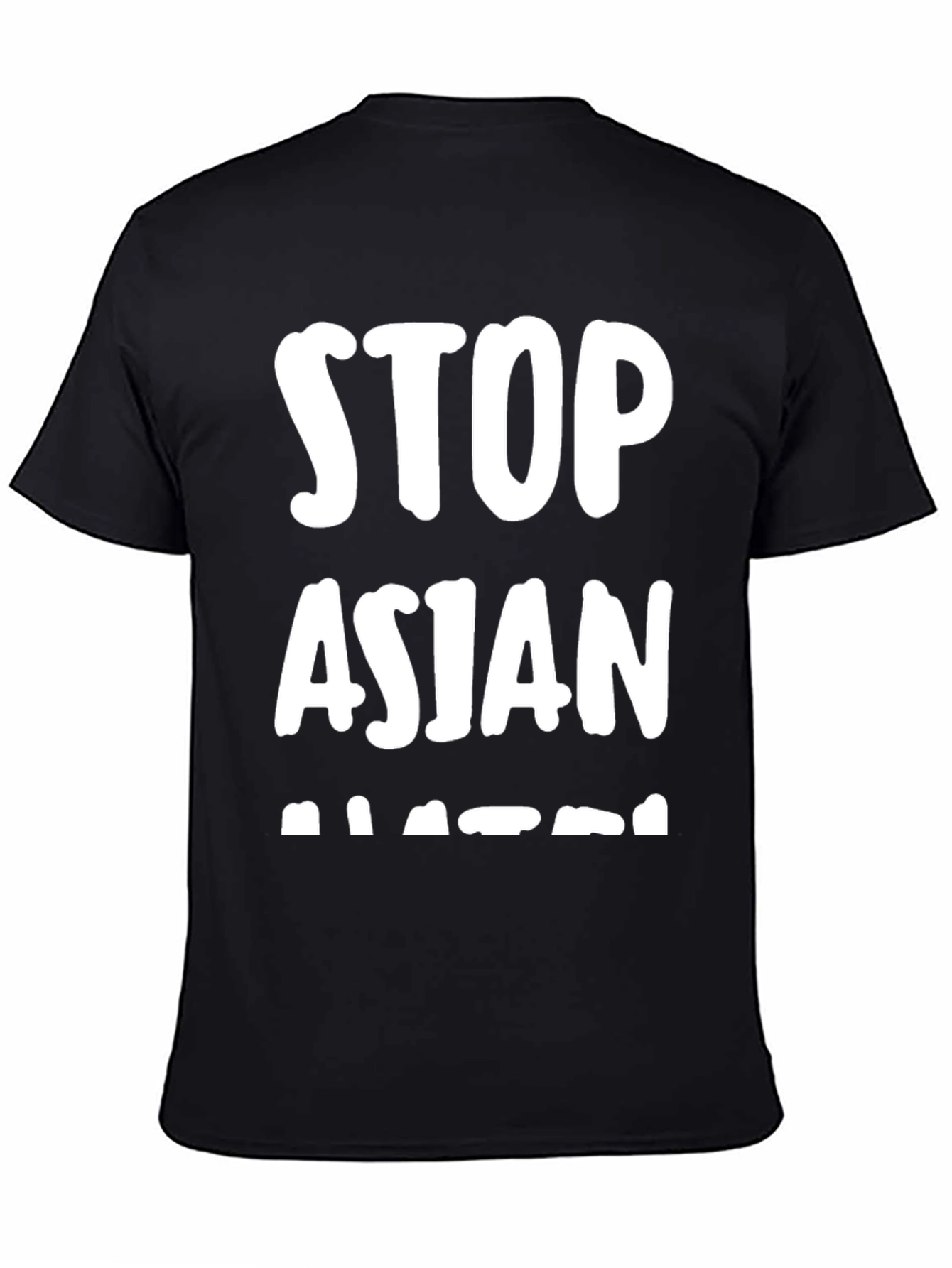 Stop Asian Hate T-Shirt - Black Crew Neck Tee