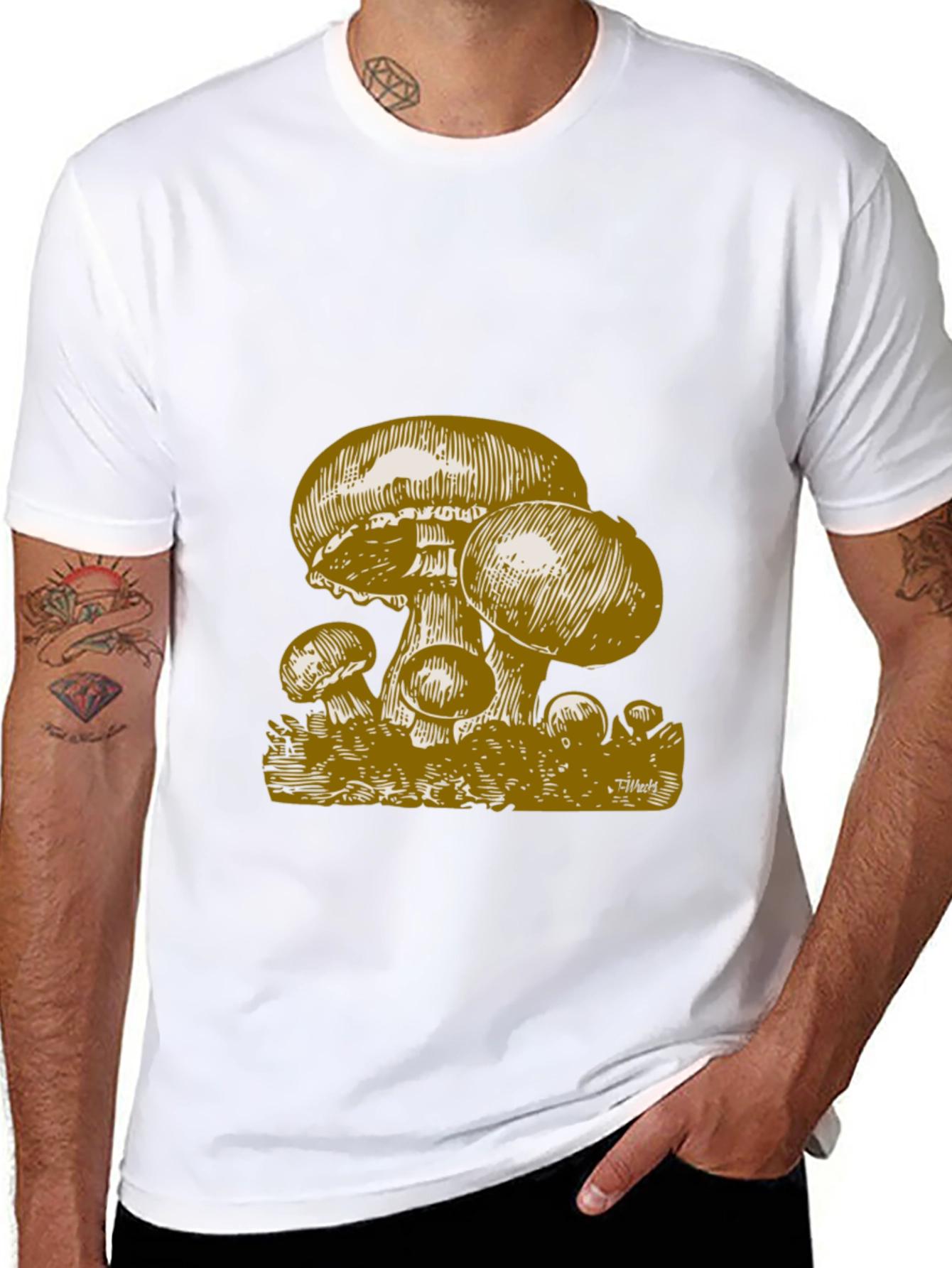 Mushroom Graphic T-Shirt - Nature Inspired Tee