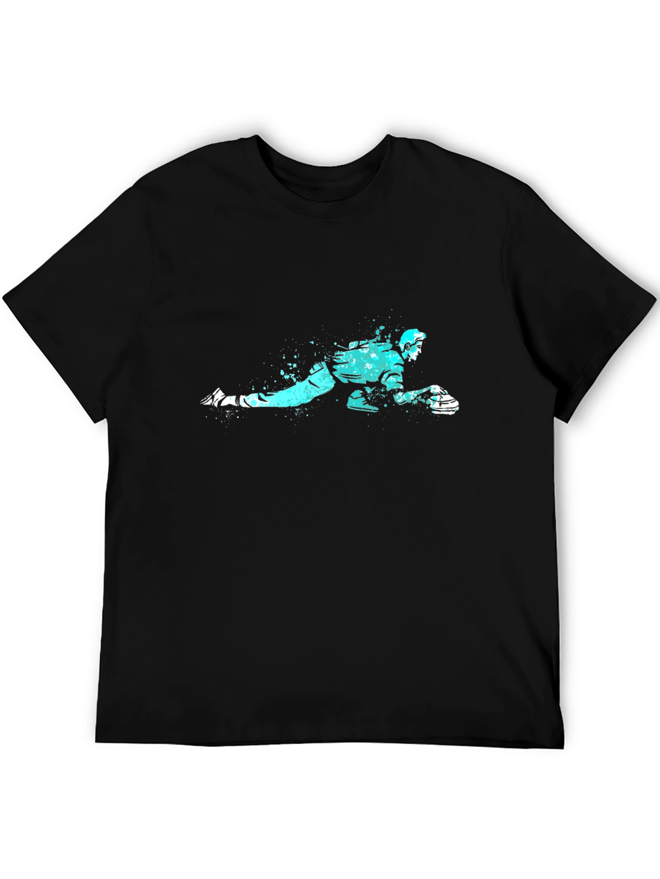 Curling Player Graphic Tee - Black