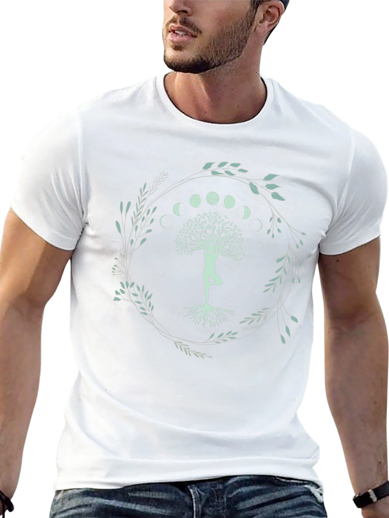 Yoga Tree of Life Moon Phases Graphic Tee