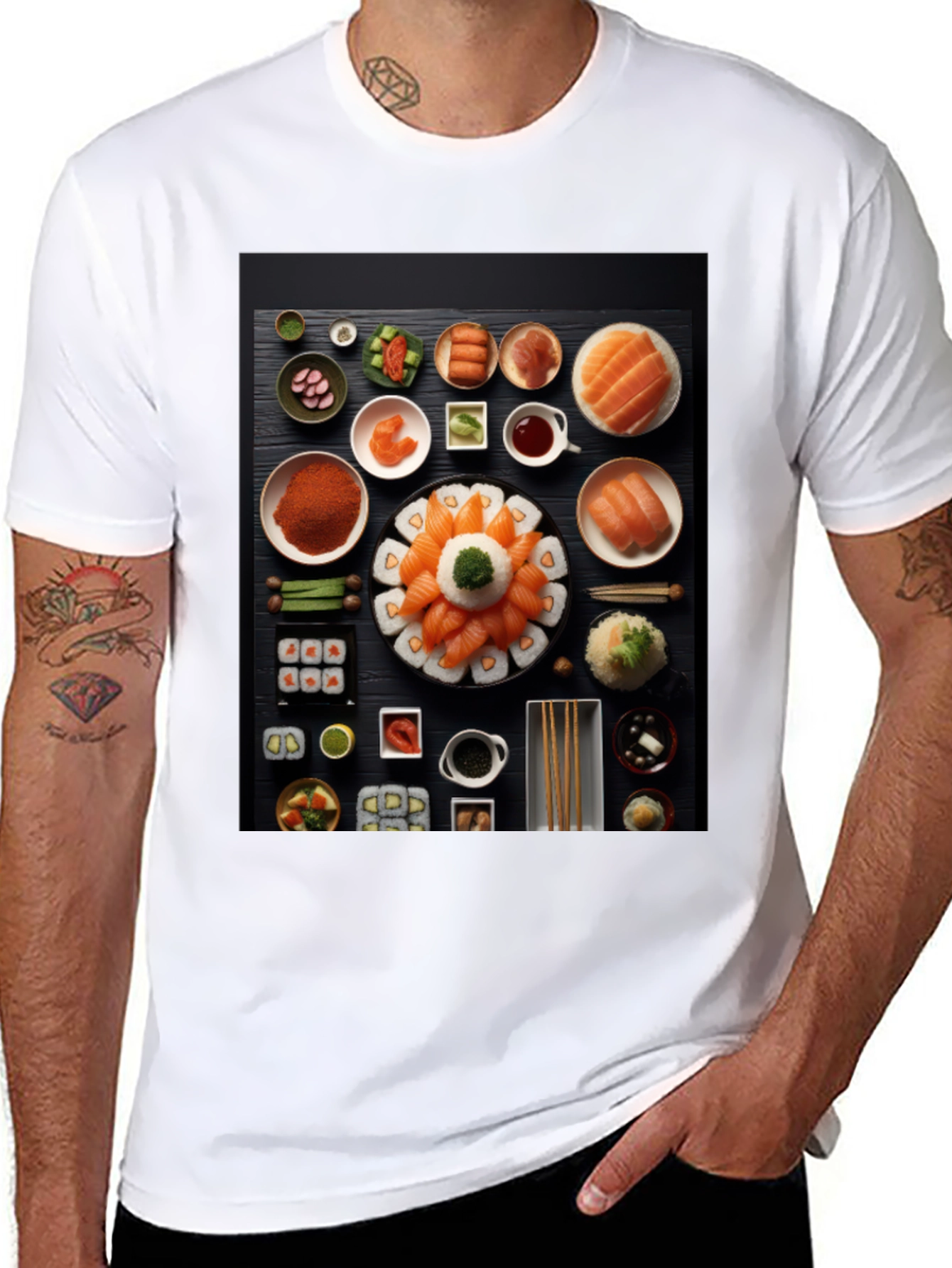 Sushi Lover Black T-Shirt