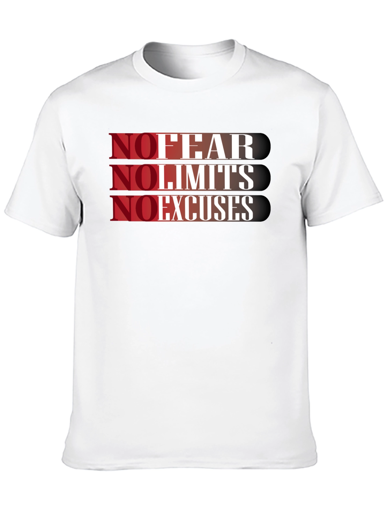 No Fear No Limits No Excuses Black T-Shirt