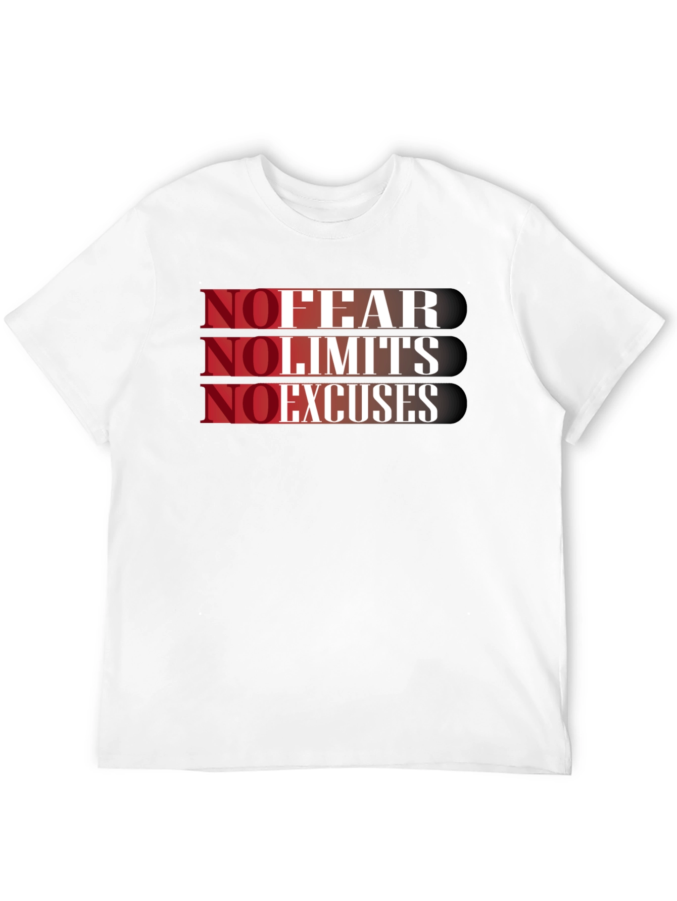 No Fear No Limits No Excuses Black T-Shirt