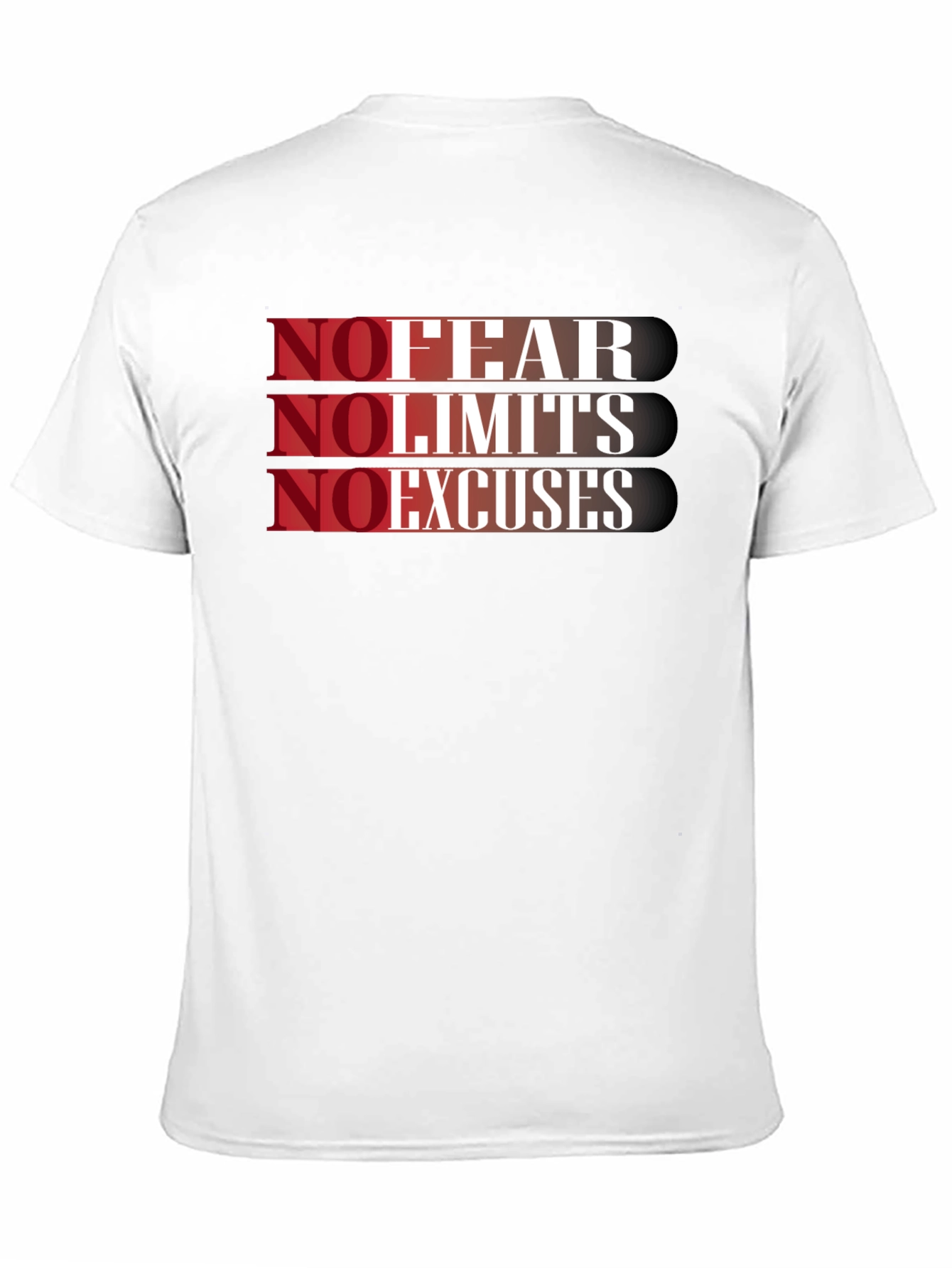 No Fear No Limits No Excuses Black T-Shirt