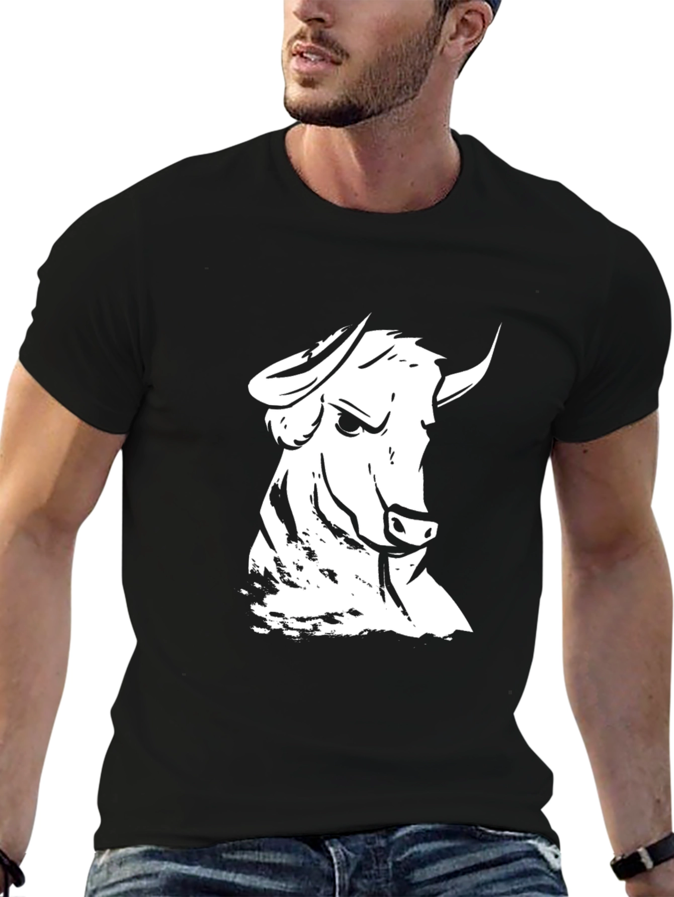 Bull Graphic Black T-Shirt - Bold Streetwear