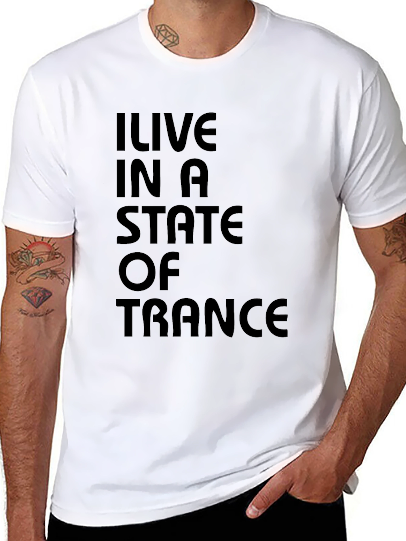 I Live in a State of Trance Black T-Shirt