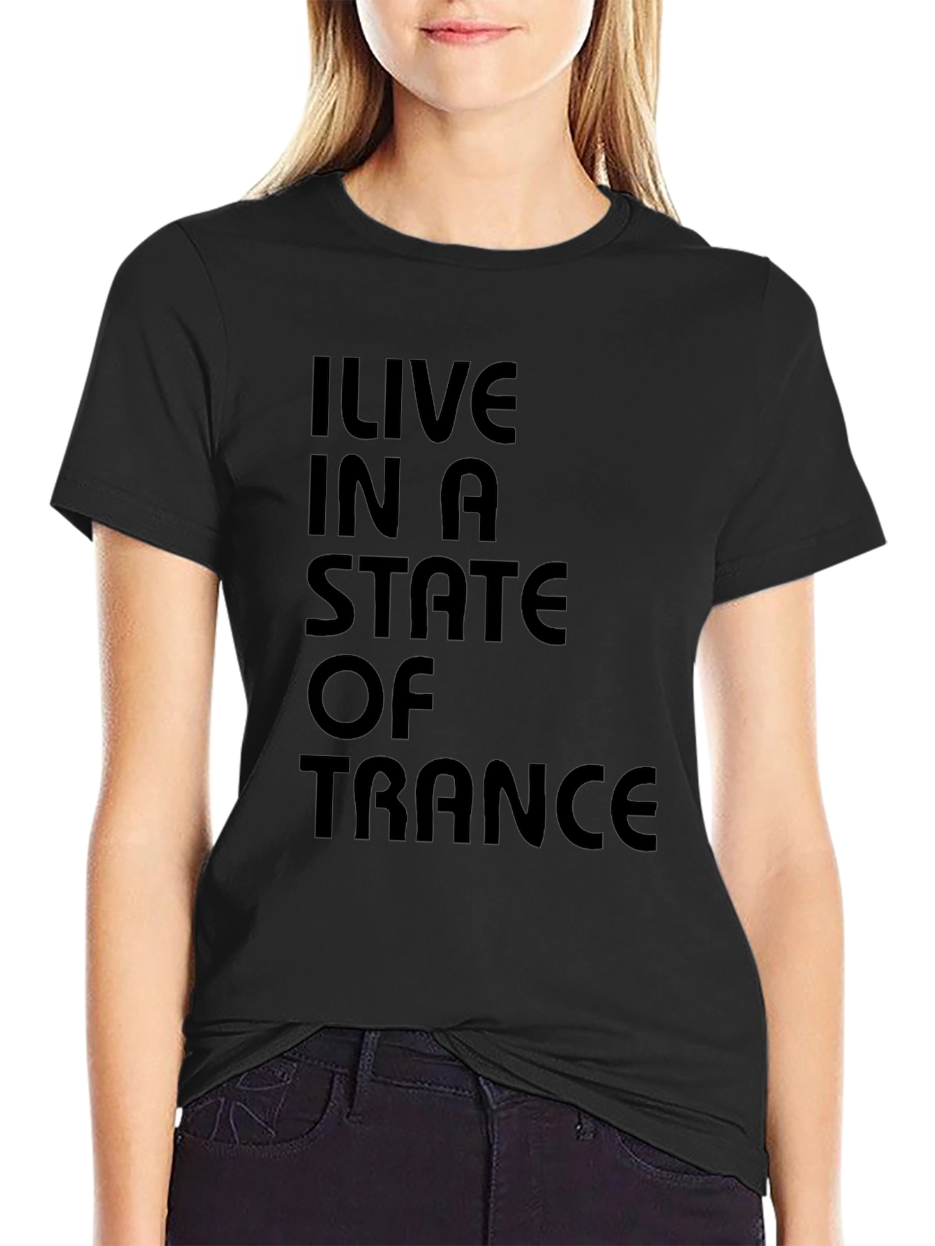 I Live in a State of Trance Black T-Shirt