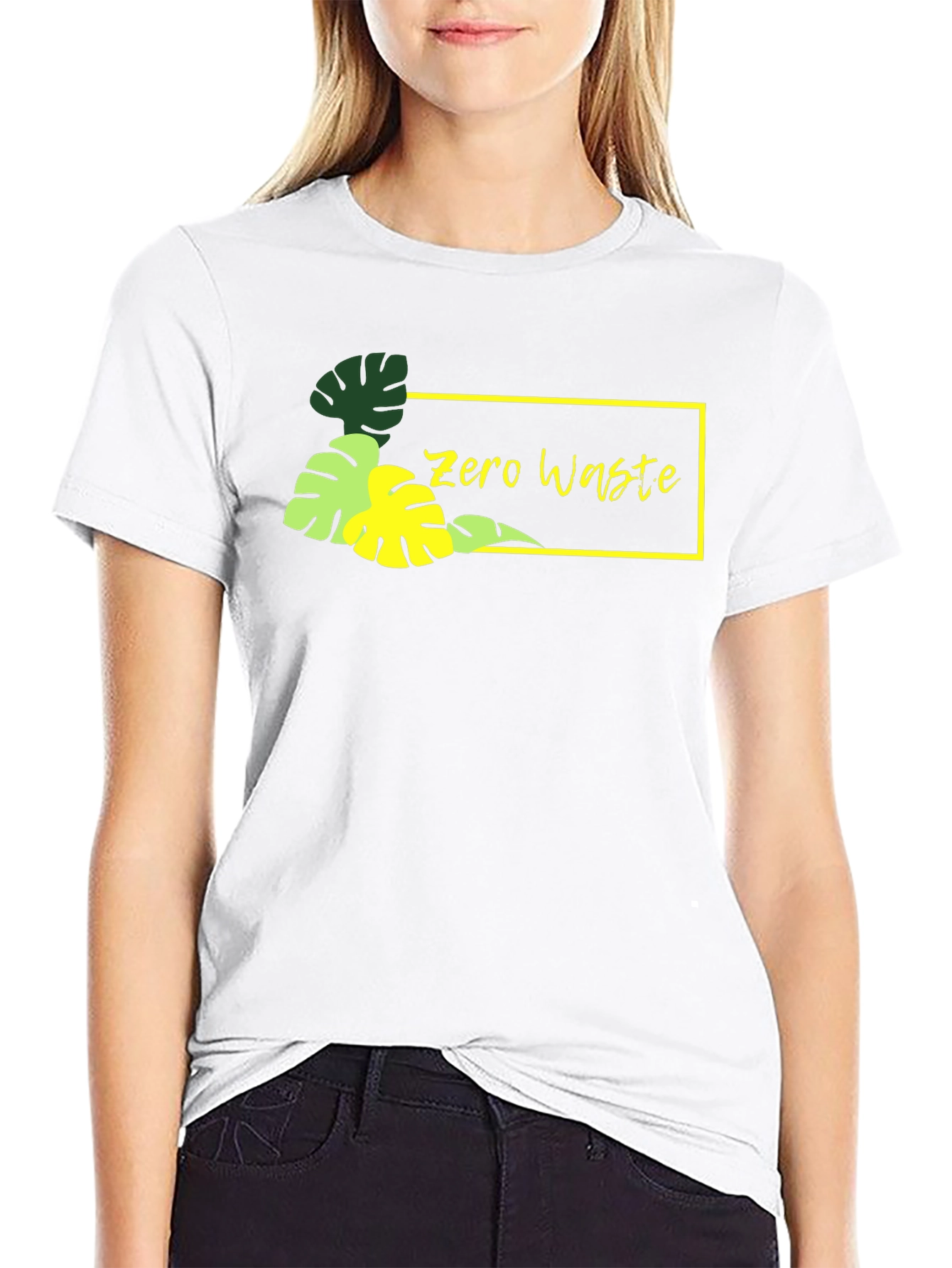 Zero Waste Black Graphic Tee - Stylish & Eco-Friendly