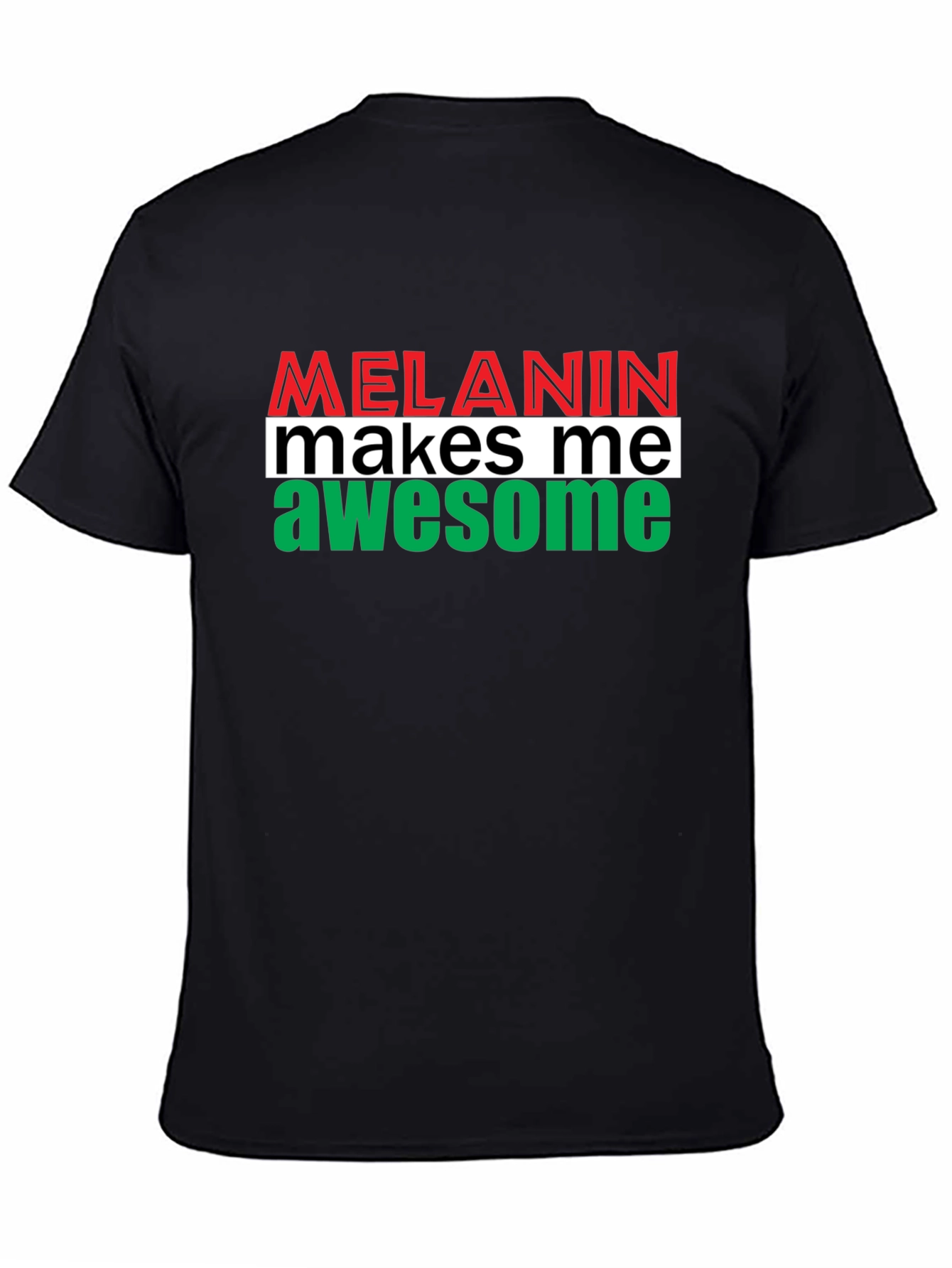 Melanin Makes Me Awesome Graphic Tee - Black