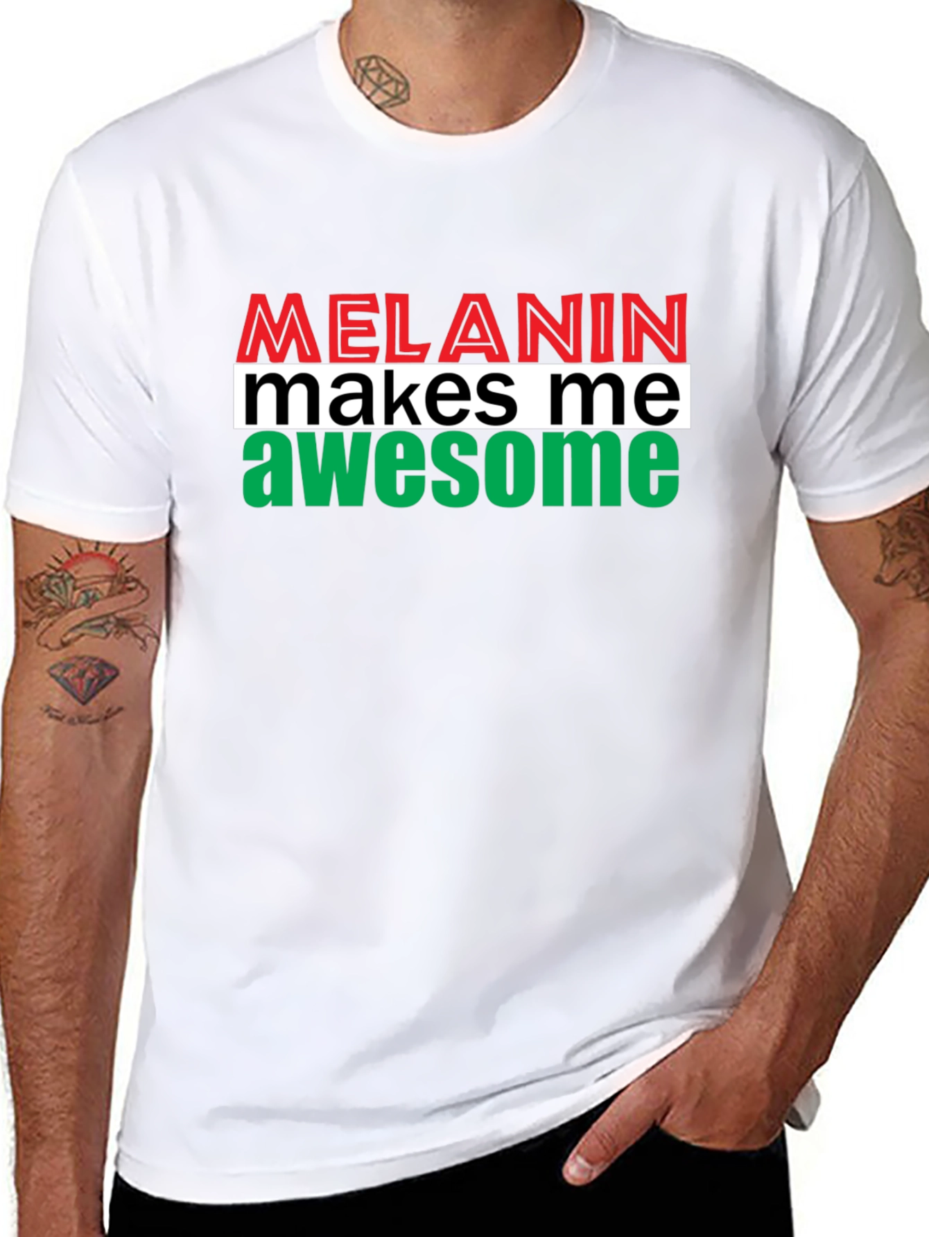 Melanin Makes Me Awesome Graphic Tee - Black