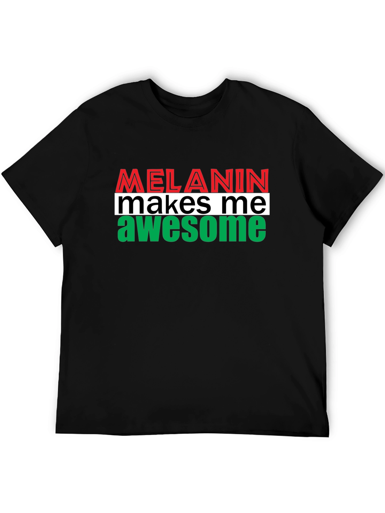 Melanin Makes Me Awesome Graphic Tee - Black