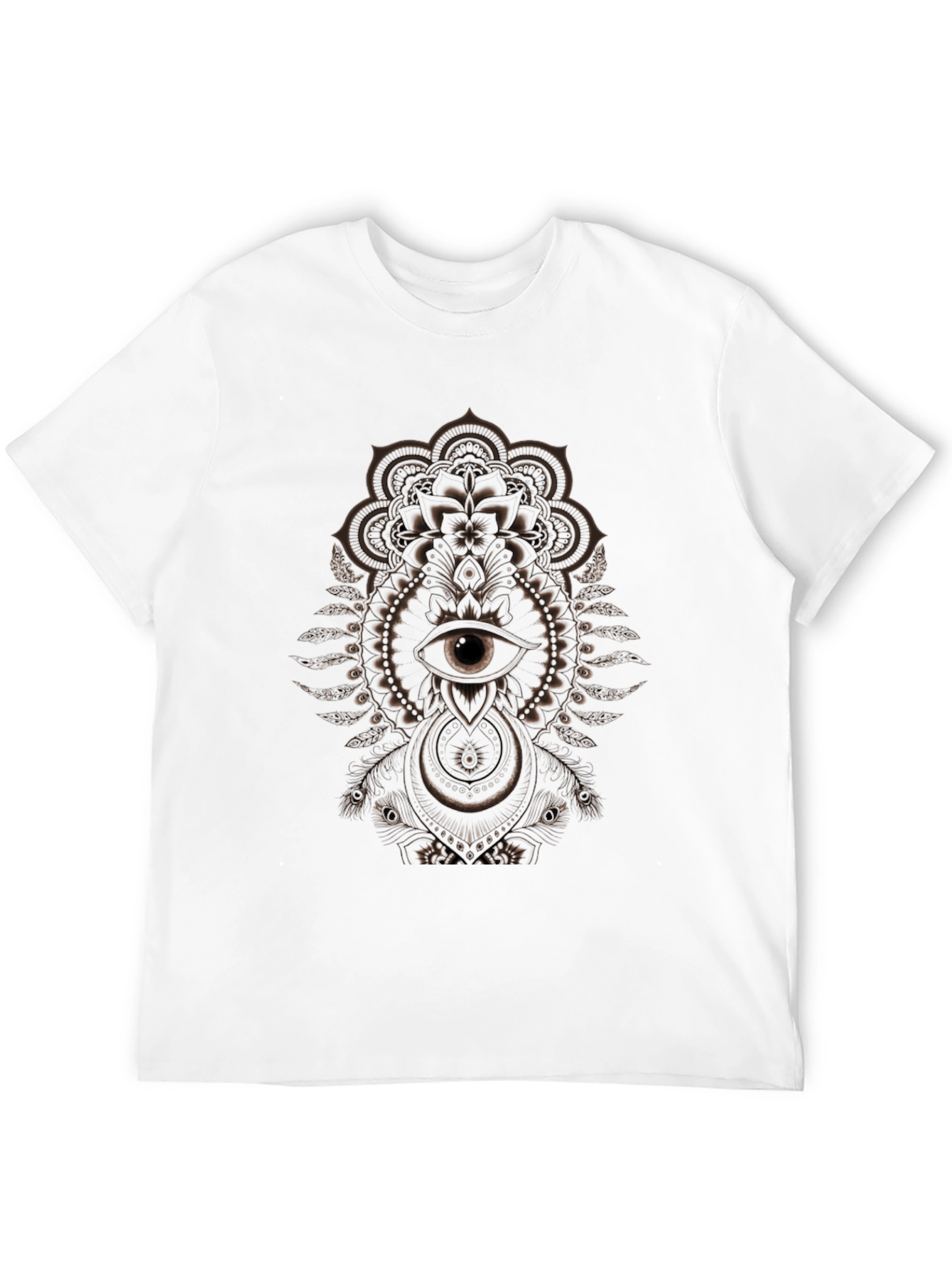 Mystic Eye Mandala Graphic Tee - Black Cotton T-Shirt